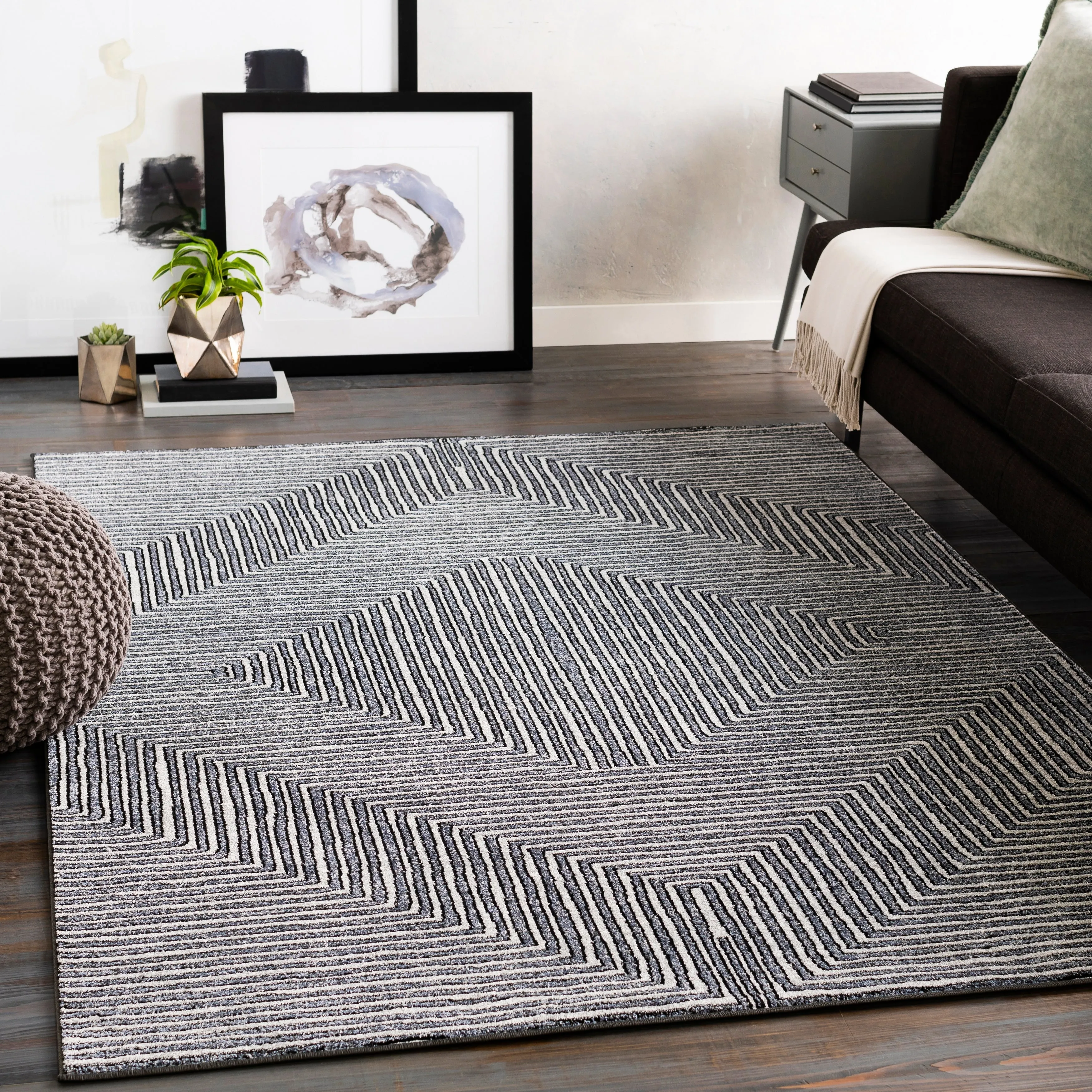 Carson Carrington Sturup Diamond-shaped Pattern Area Rug