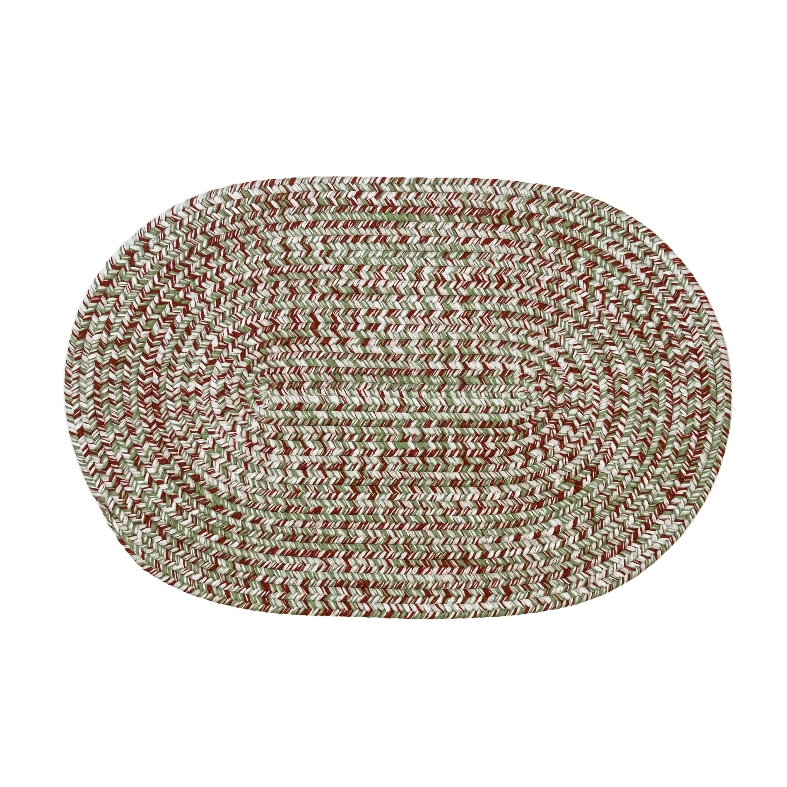 Christmas Braided Tweed Rug