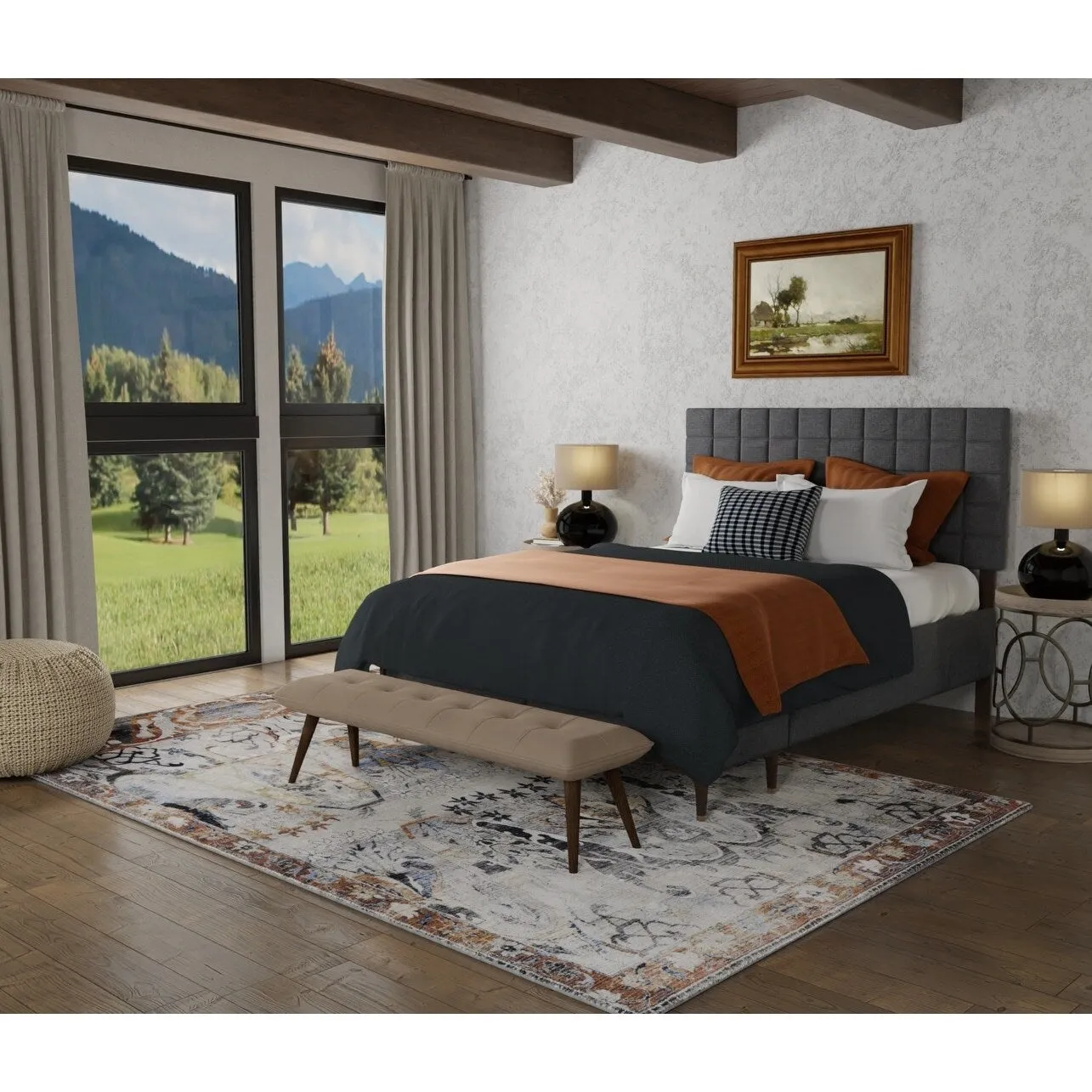 Claymore R39P2 Ikat Transitional Area Rug