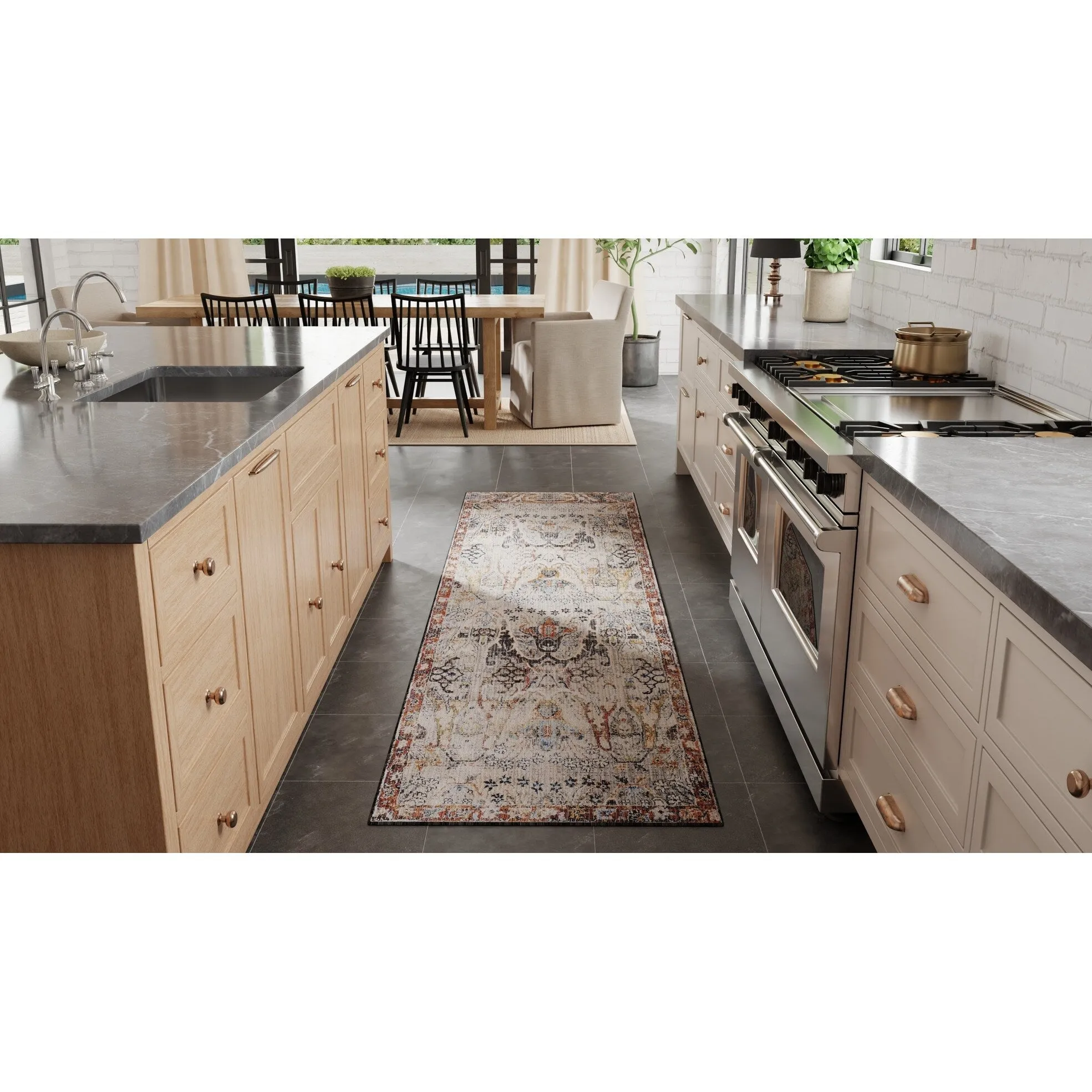 Claymore R39P2 Ikat Transitional Area Rug
