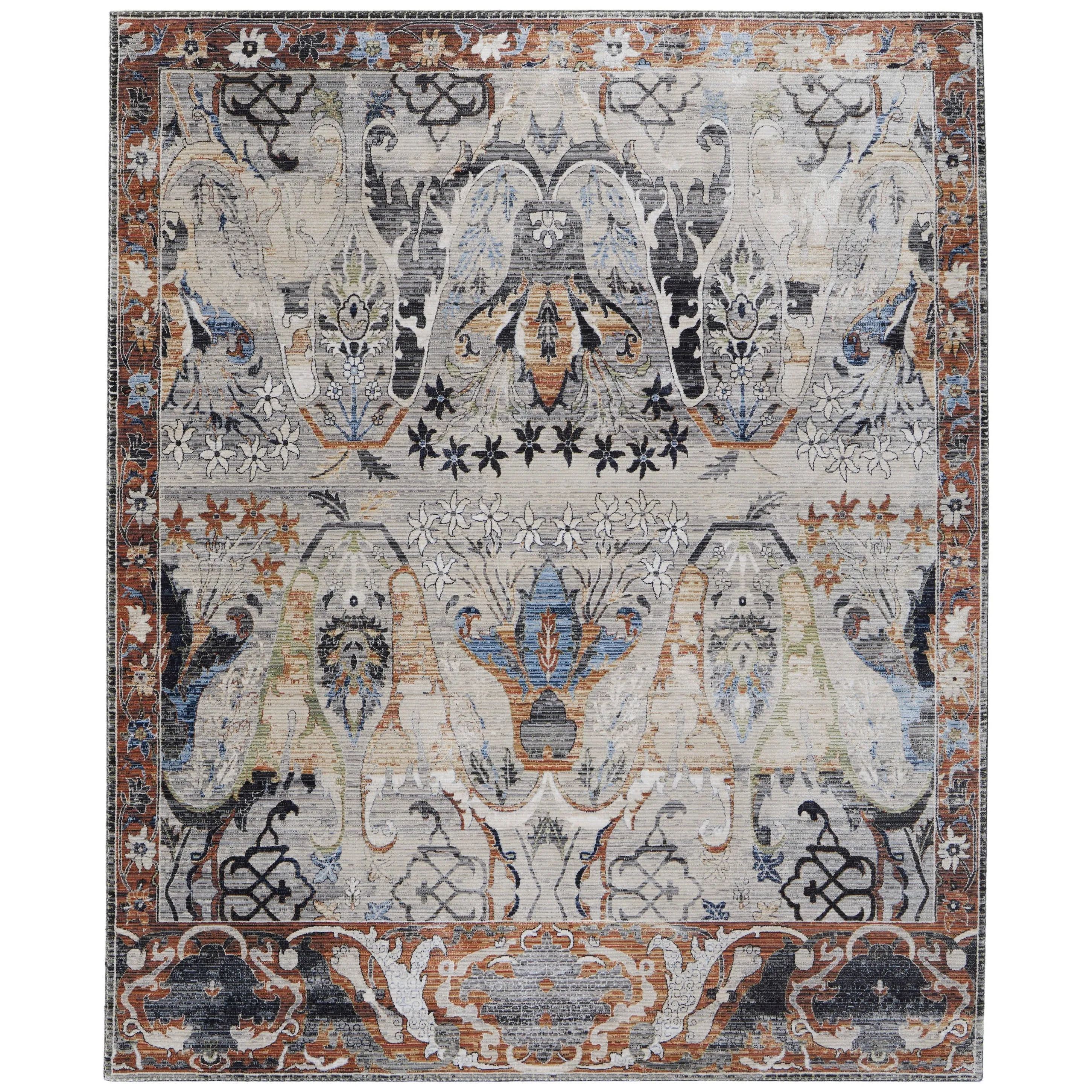 Claymore R39P2 Ikat Transitional Area Rug