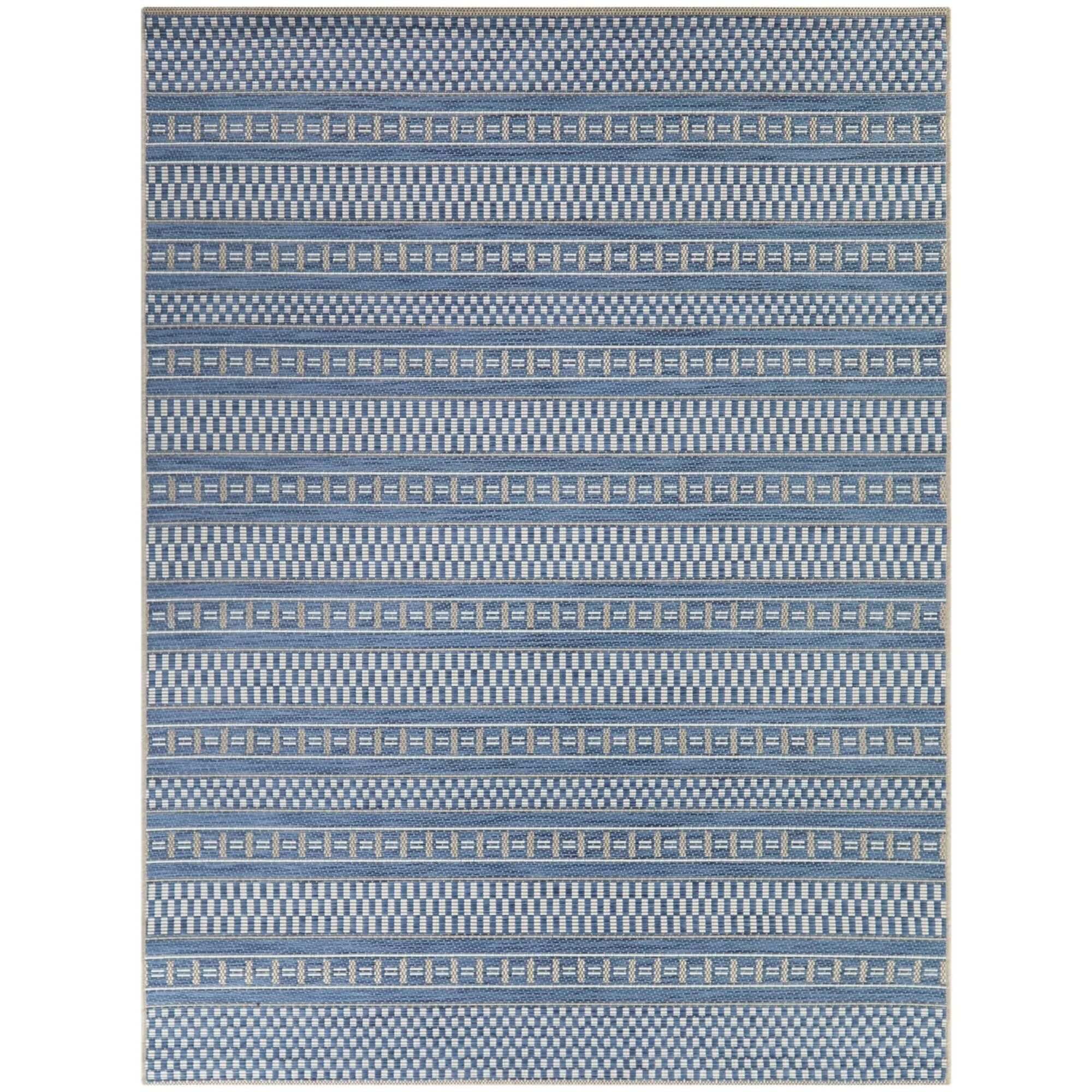 Cohen Checkered Stripe Indoor/Outdoor Area Rug