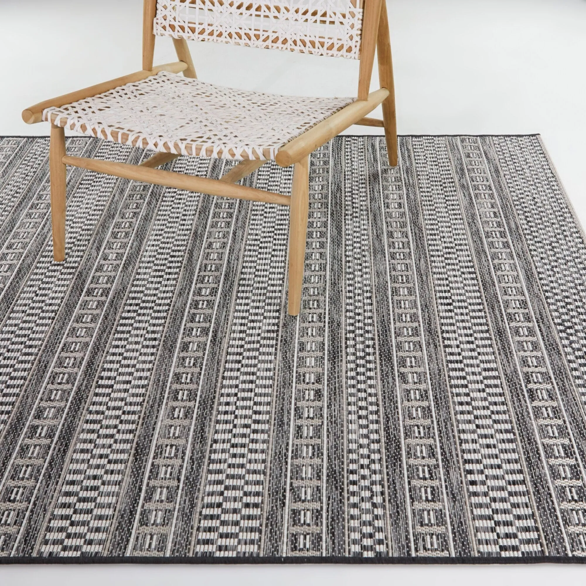 Cohen Checkered Stripe Indoor/Outdoor Area Rug