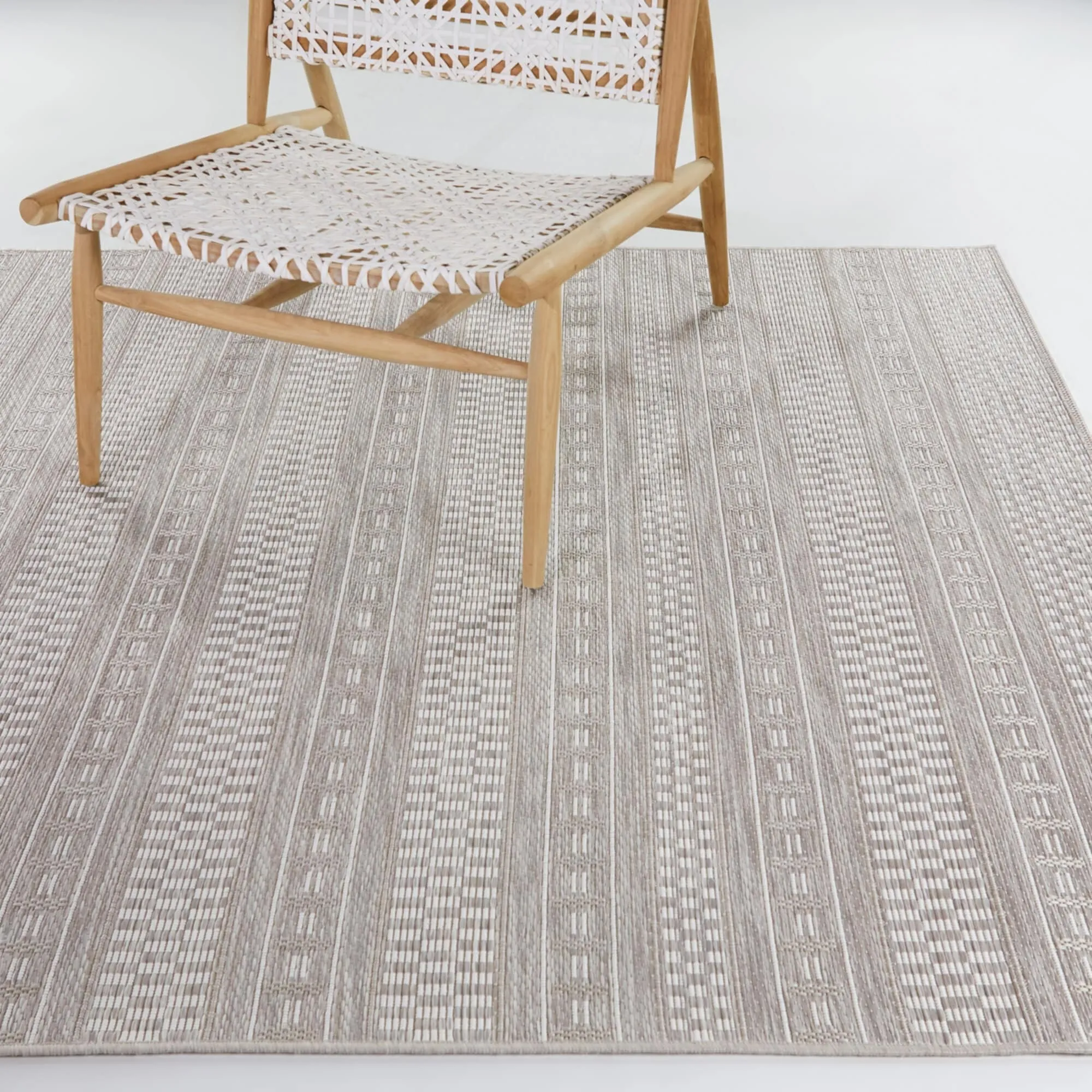 Cohen Checkered Stripe Indoor/Outdoor Area Rug