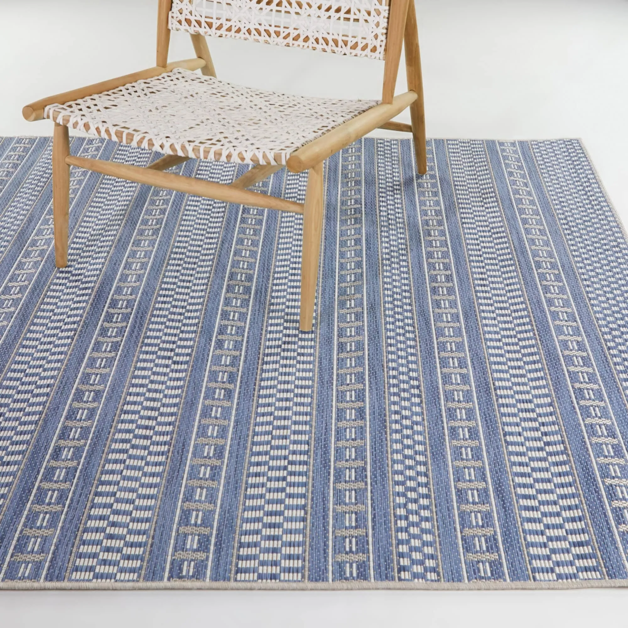 Cohen Checkered Stripe Indoor/Outdoor Area Rug