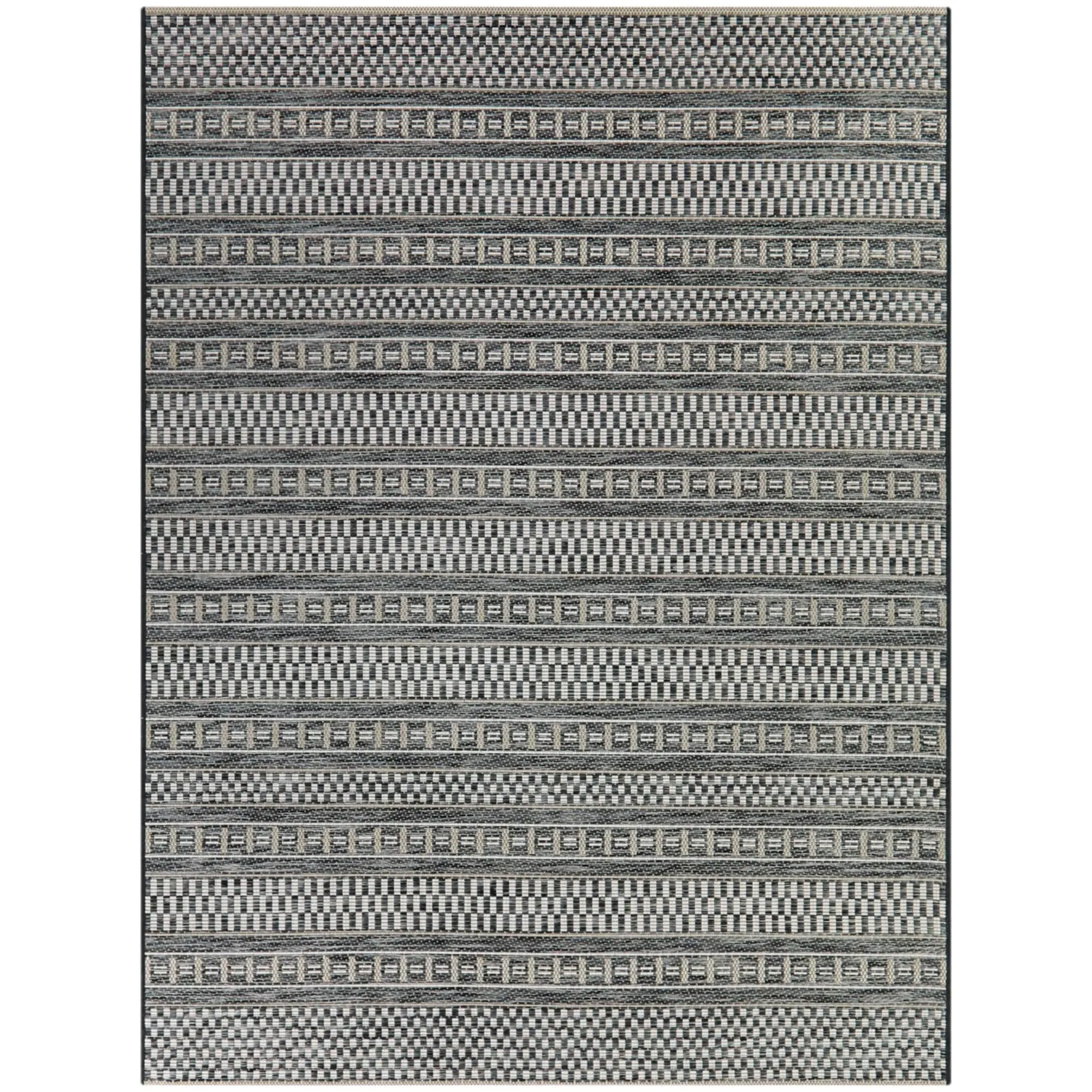 Cohen Checkered Stripe Indoor/Outdoor Area Rug