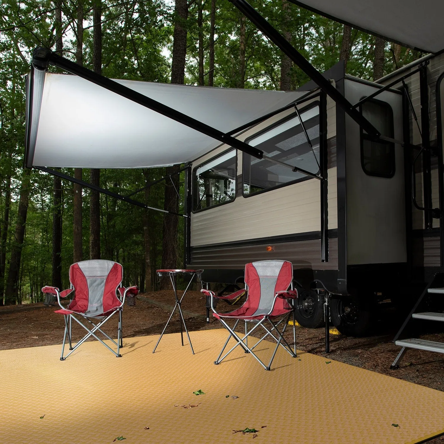 Contemporay Solid Reversible Plastic Outdoor Rugs