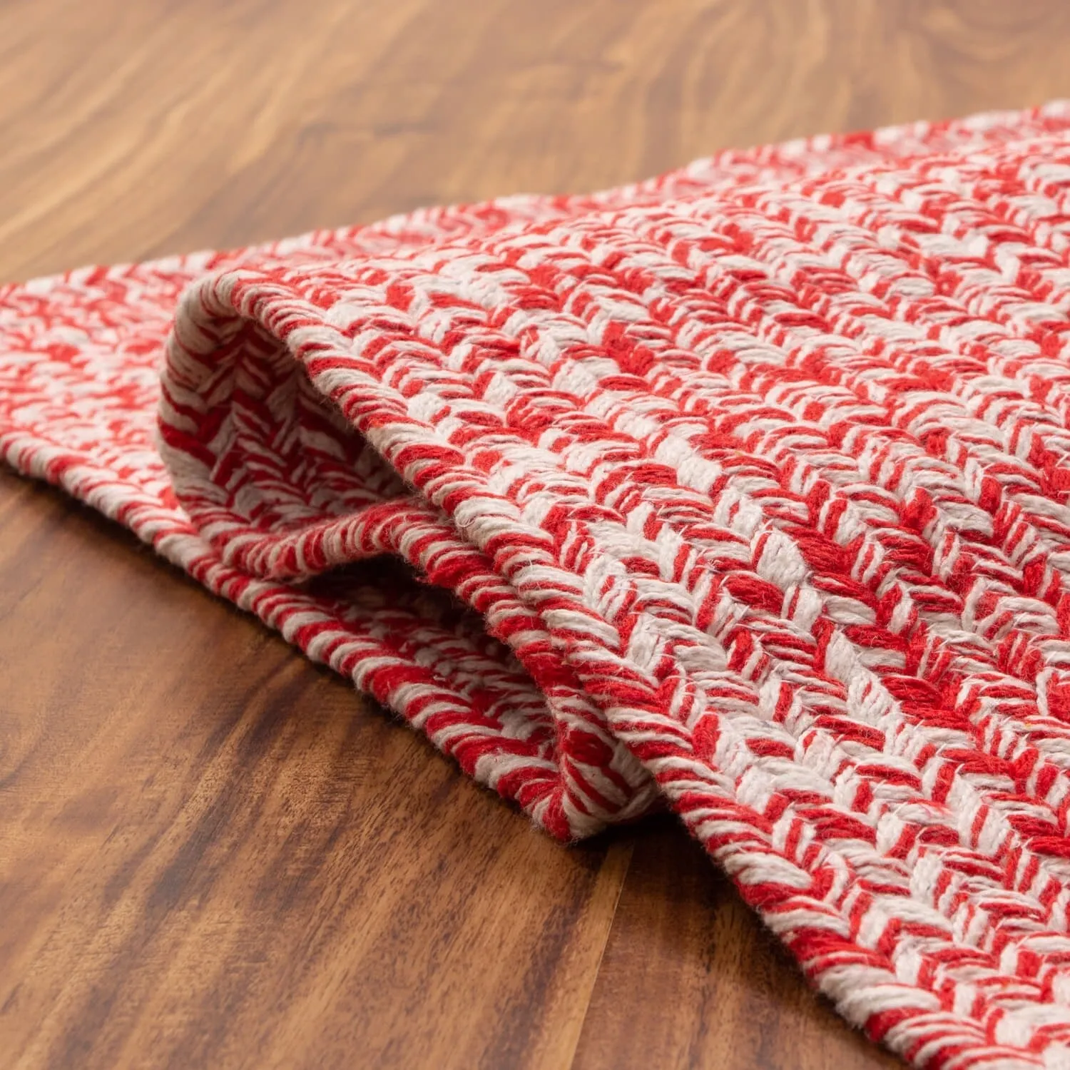 Country Farmhouse Braided Cotton Handmade Area Rug