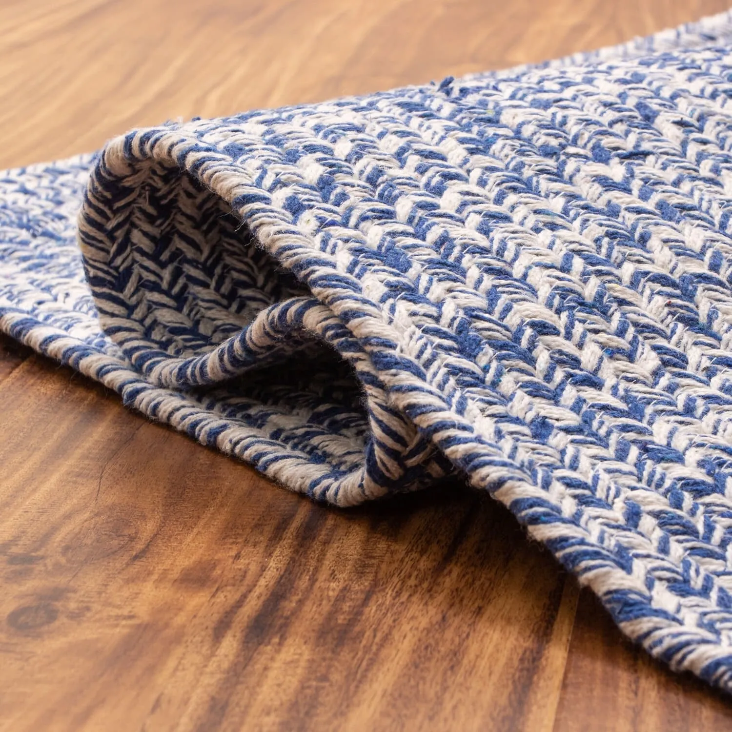 Country Farmhouse Braided Cotton Handmade Area Rug