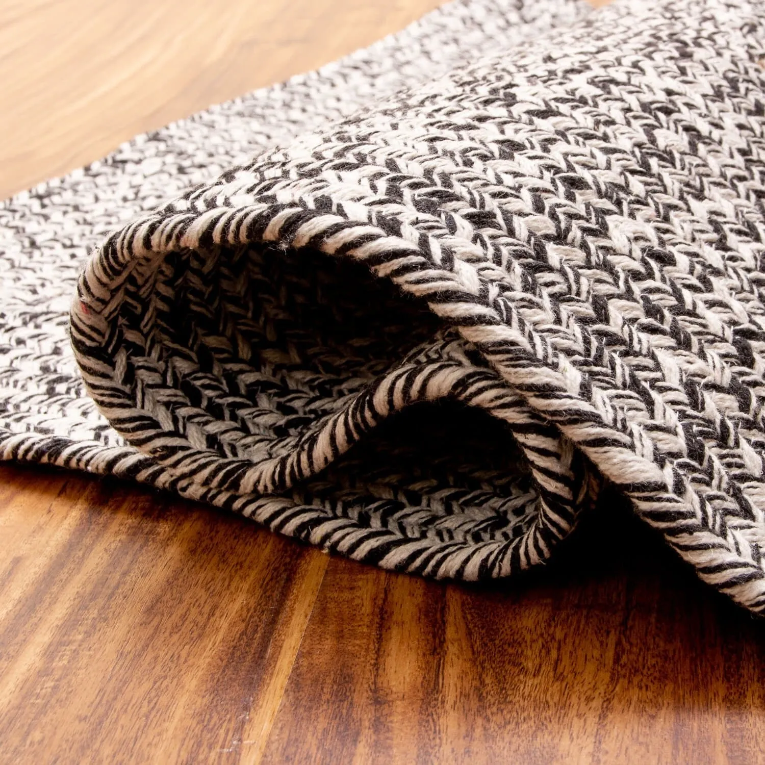 Country Farmhouse Braided Cotton Handmade Area Rug