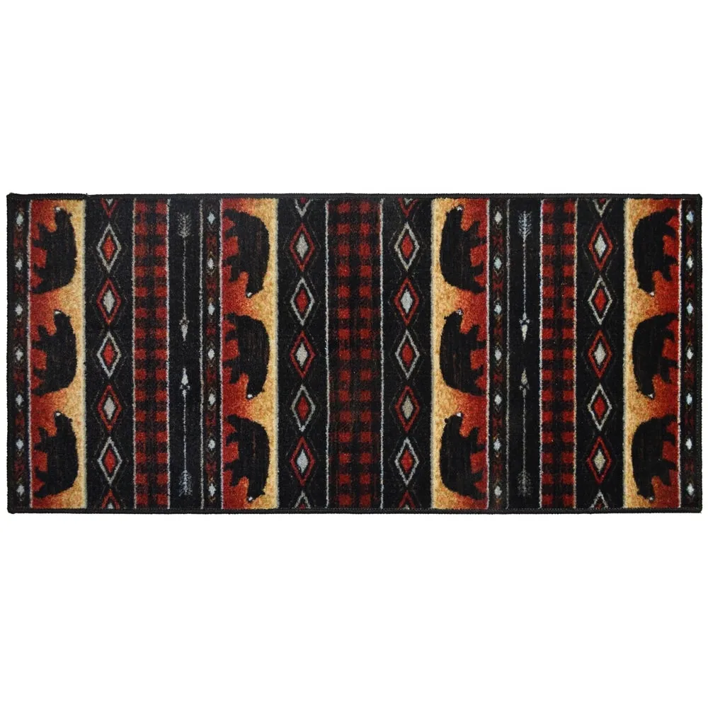 Cozy Cabin Bear Spear Accent Rug