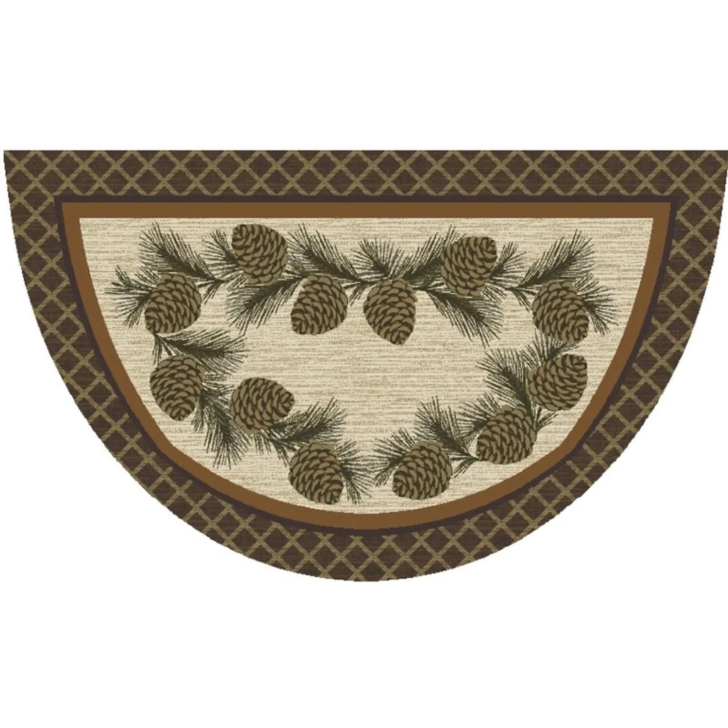Cozy Cabin Broken Branch Nylon Washable Accent Rug