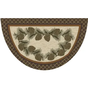 Cozy Cabin Broken Branch Nylon Washable Accent Rug