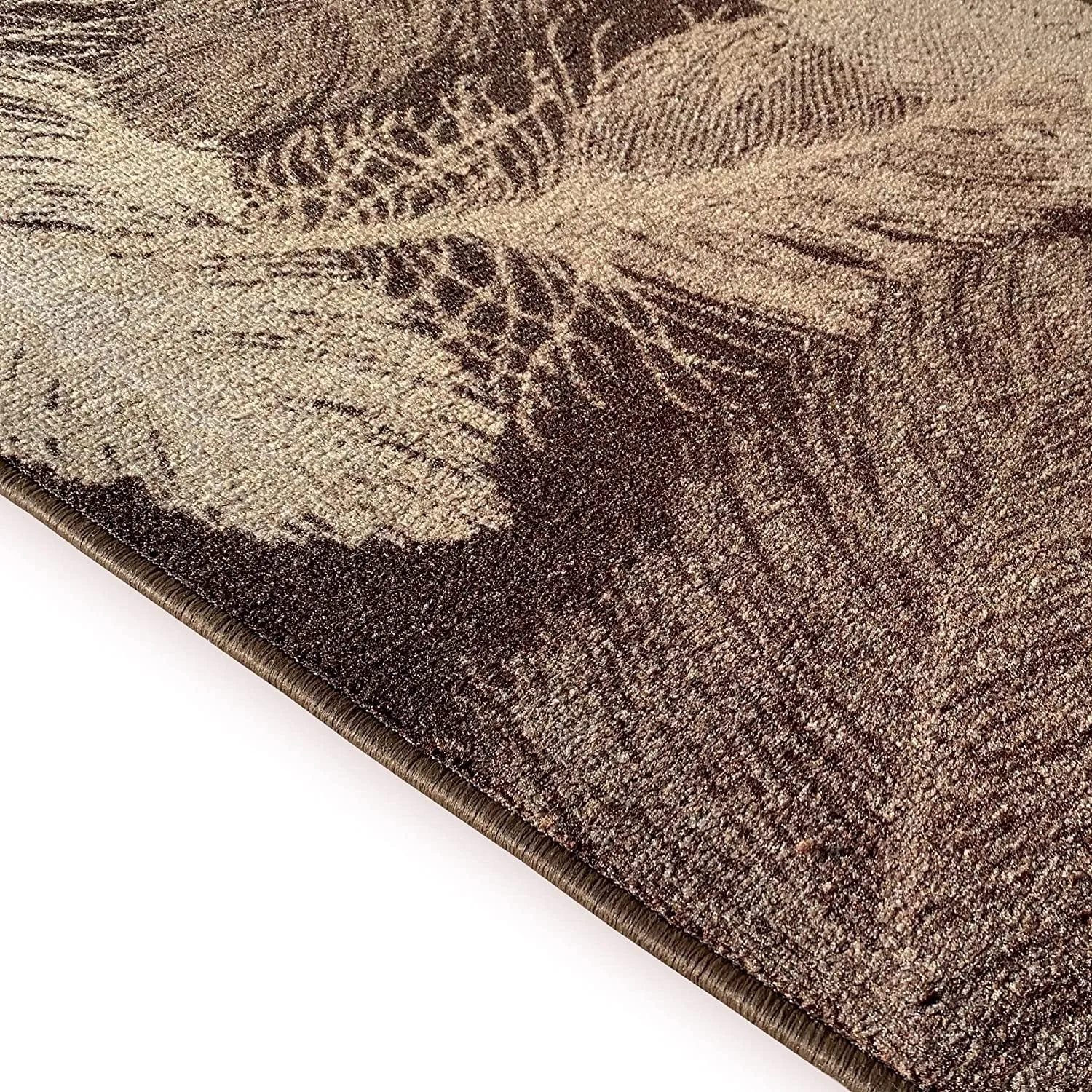 Custom Size Feather Design 26 Inch Wide Non-Slip Stair Runner Rug