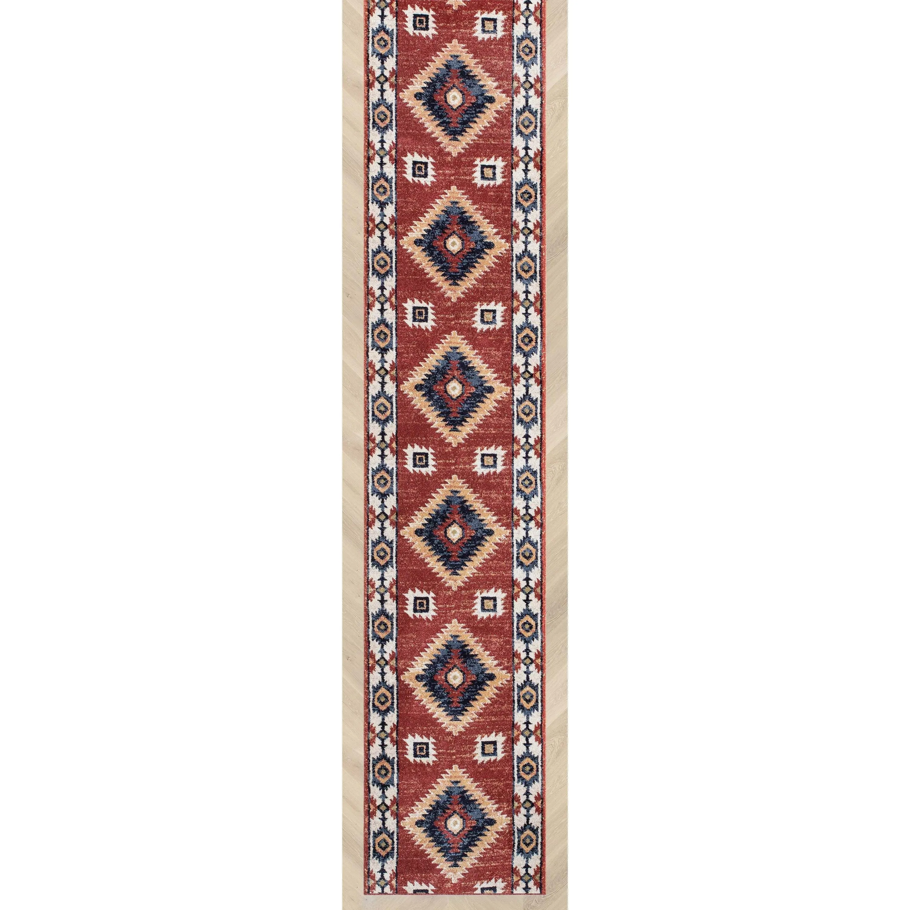 Custom Size Runner Tulsa Lea Southwestern Medallion Stair-Hallway Rug