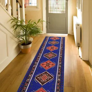 Custom Size Southwestern 31 Inch Wide Non-Slip Stair Runner Rug