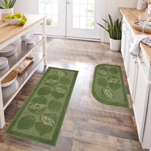 Decor Non-Slip Rubber Back Soft Durable Woven Fluffy Runner Area Carpet Floor Mat Indoor Kitchen Rug. Green Lime