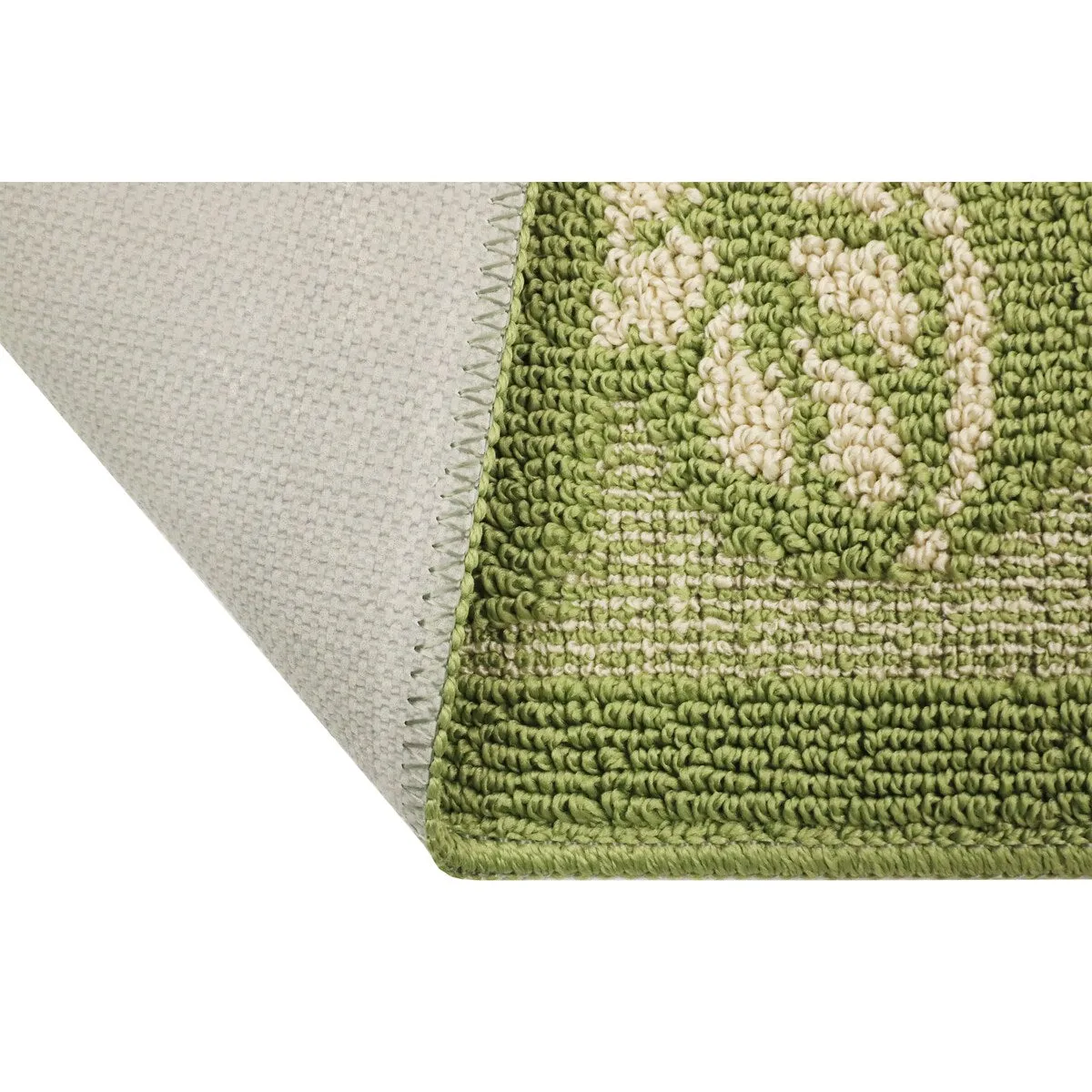 Decor Non-Slip Rubber Back Soft Durable Woven Fluffy Runner Area Carpet Floor Mat Indoor Kitchen Rug. Green Lime