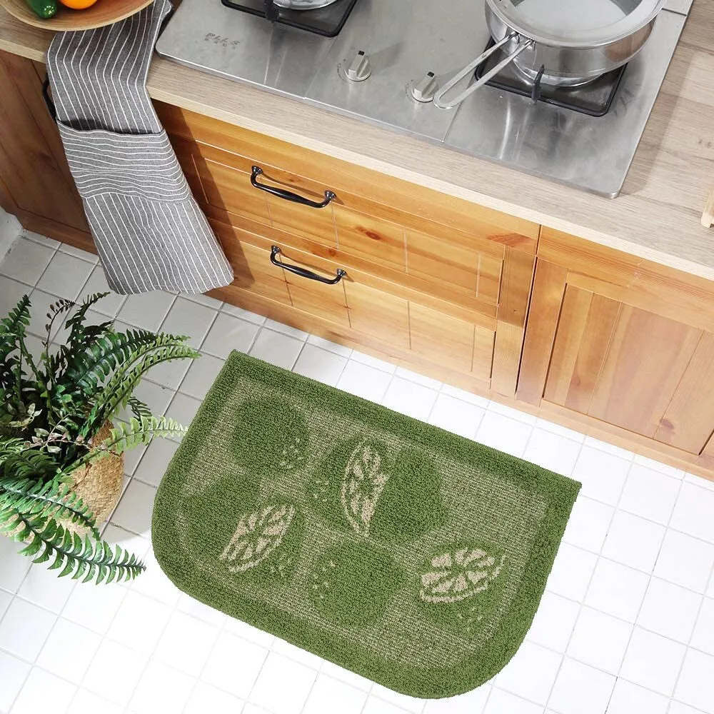 Decor Non-Slip Rubber Back Soft Durable Woven Fluffy Runner Area Carpet Floor Mat Indoor Kitchen Rug. Green Lime