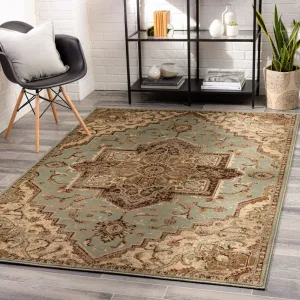Demetria Traditional Sage Area Rug - 8' 10 x 12' 9