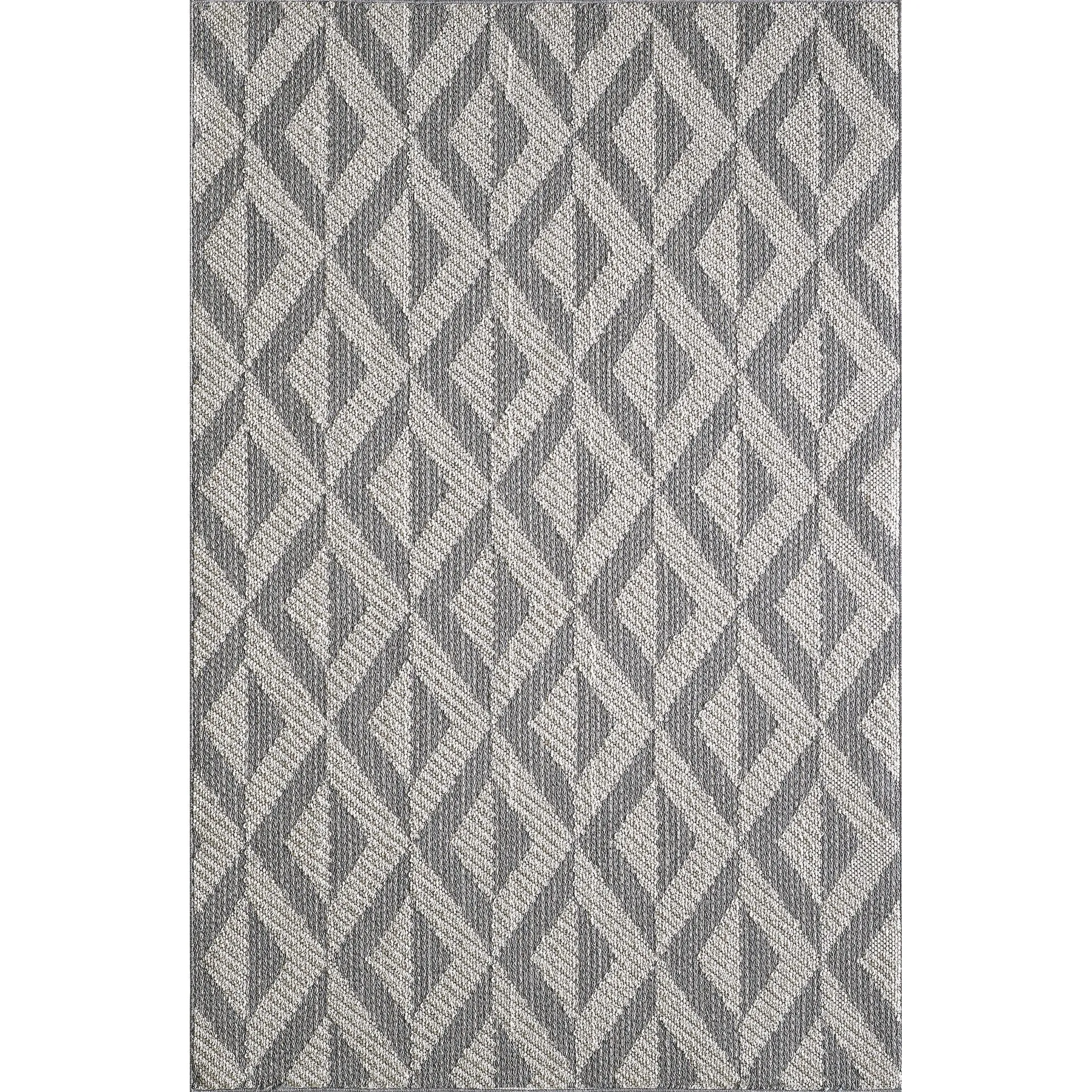 Domani Breeze Mid-Ccntury Trellis Outdoor Rug