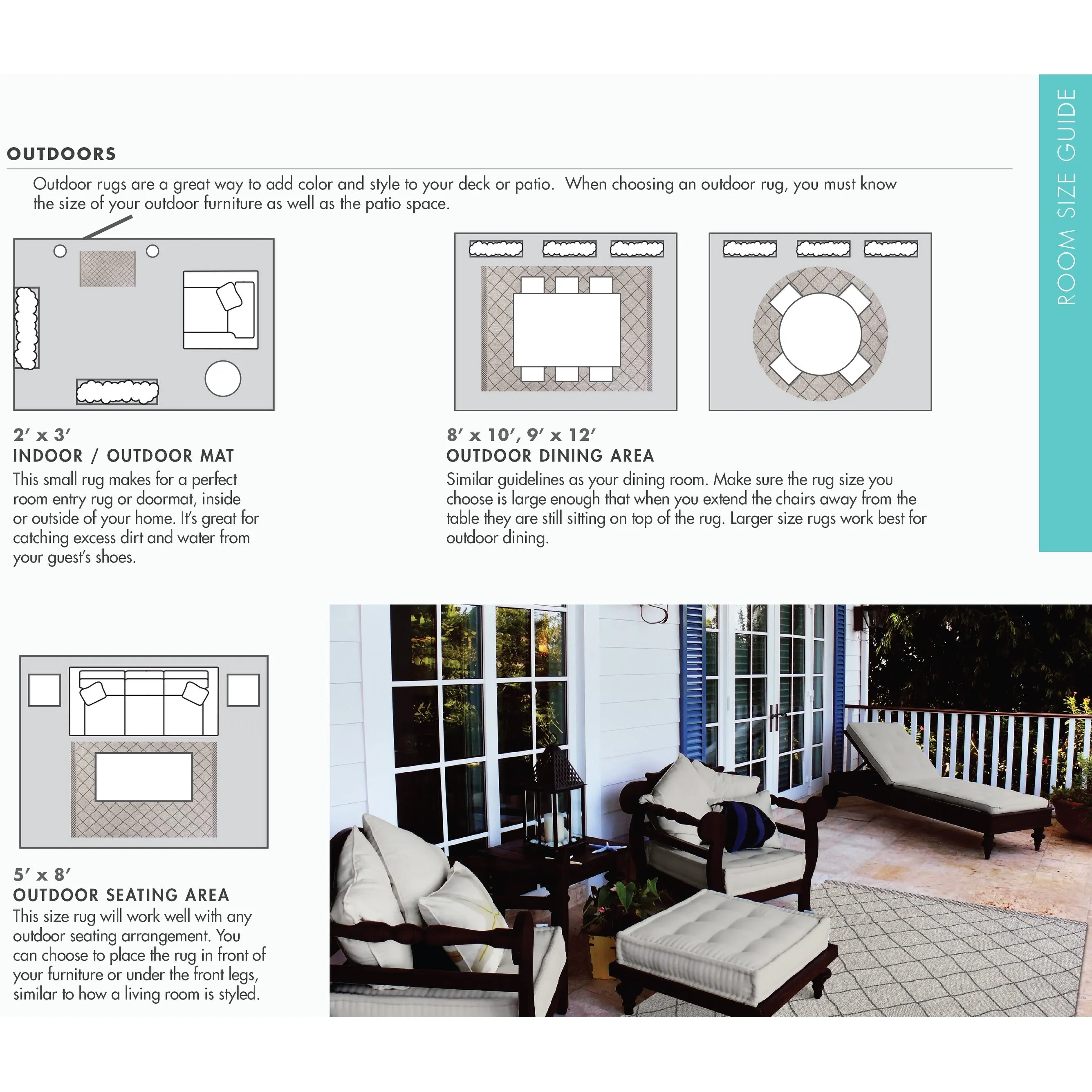 Domani Breeze Mid-Ccntury Trellis Outdoor Rug