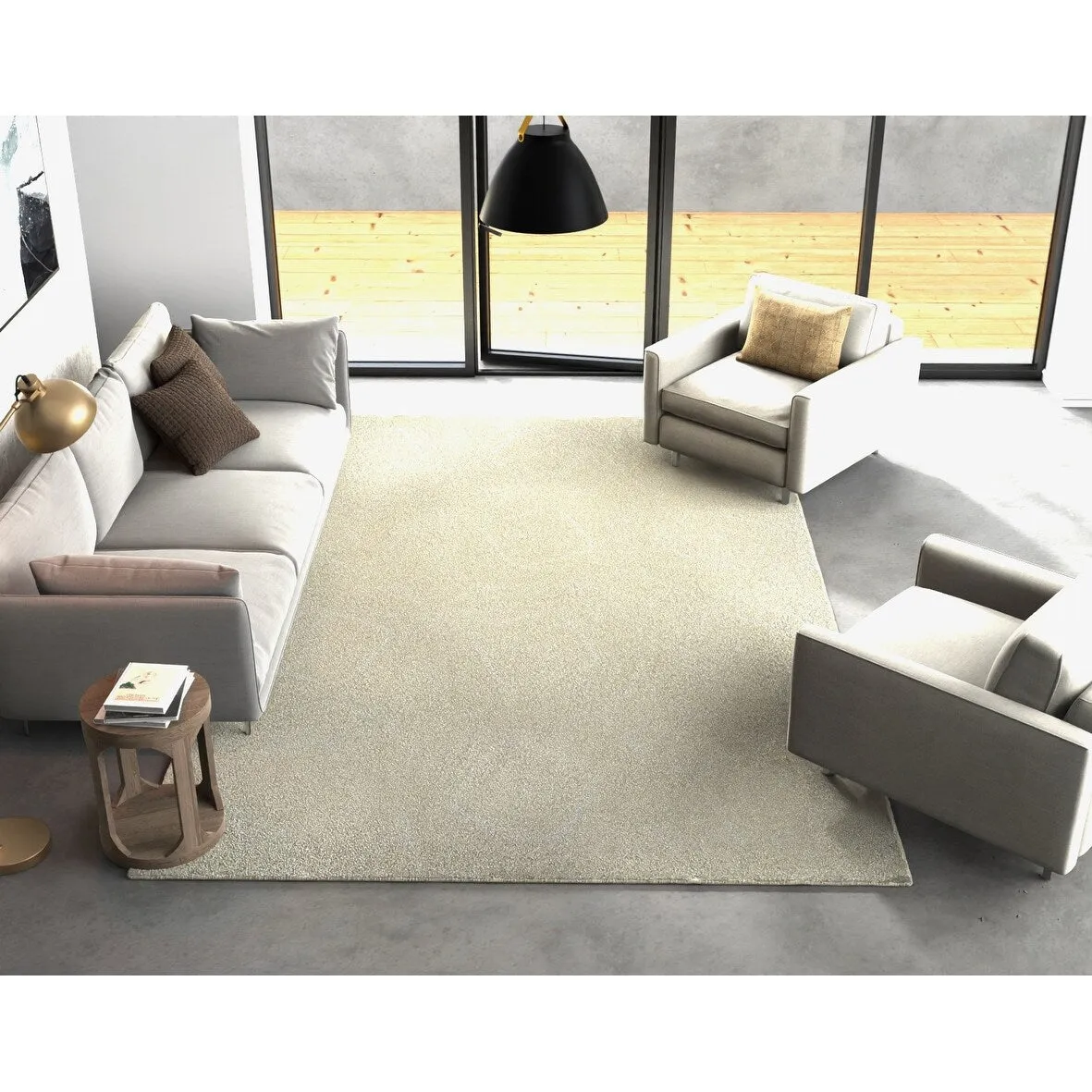 Domani Craft Geometric Wool Hand-Tufted Area Rug