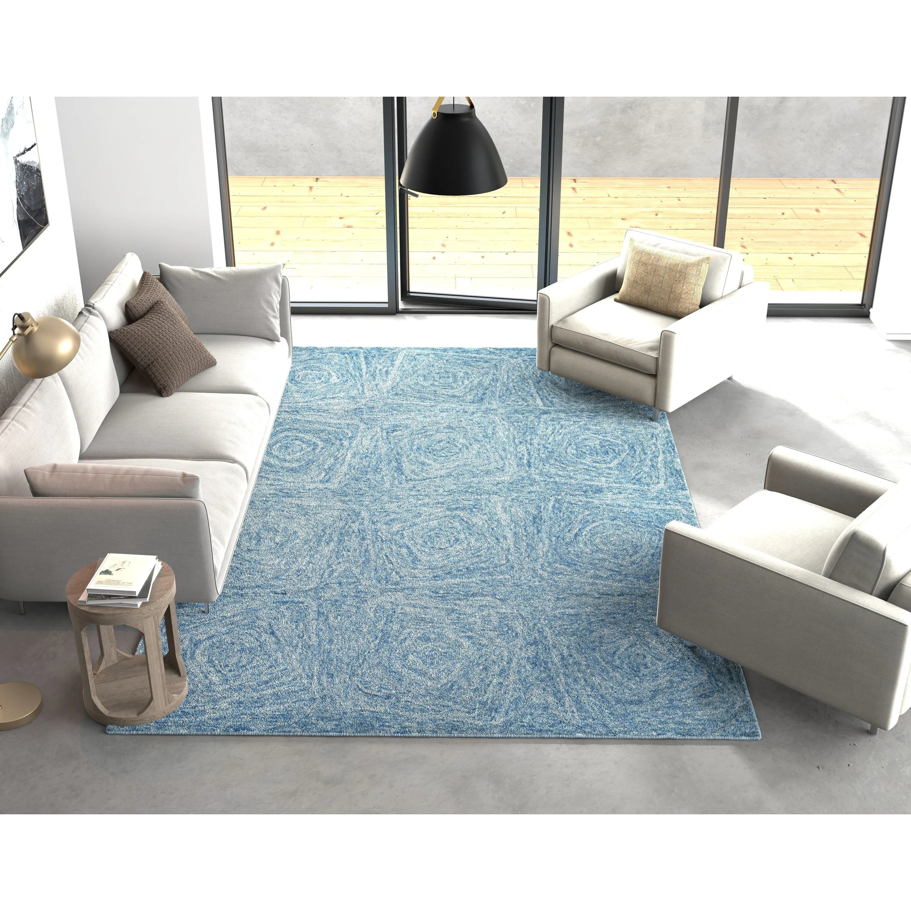 Domani Craft Geometric Wool Hand-Tufted Area Rug