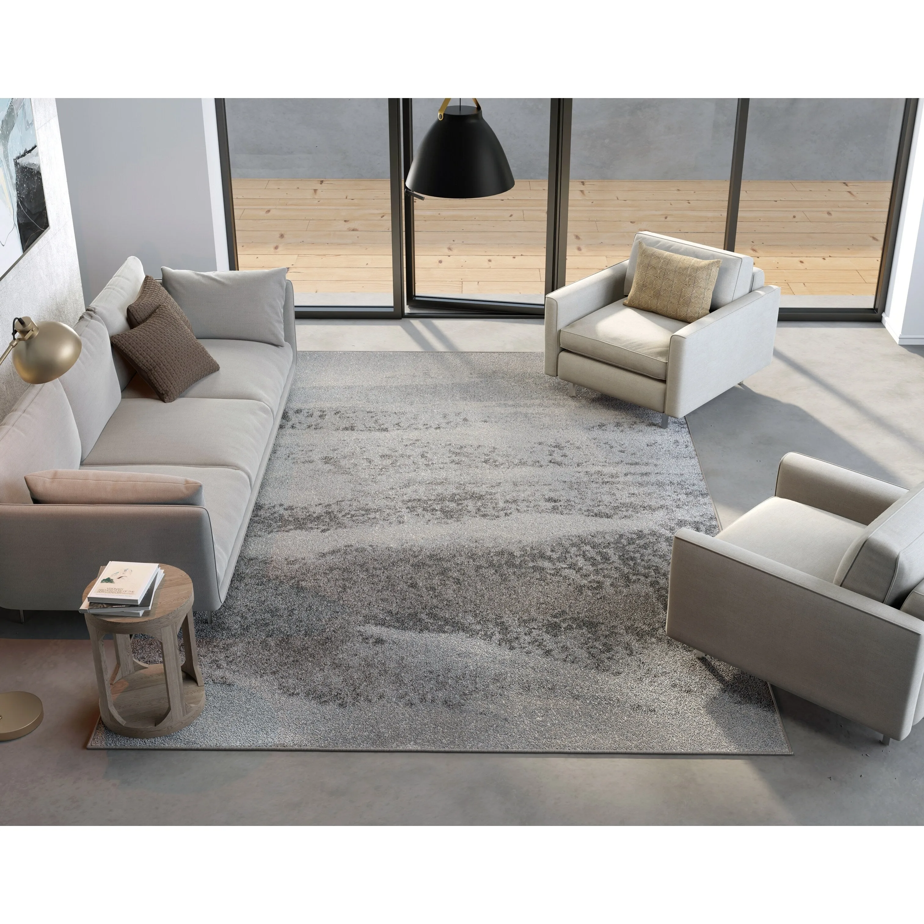 Domani Globe Distressed Landscape Rug