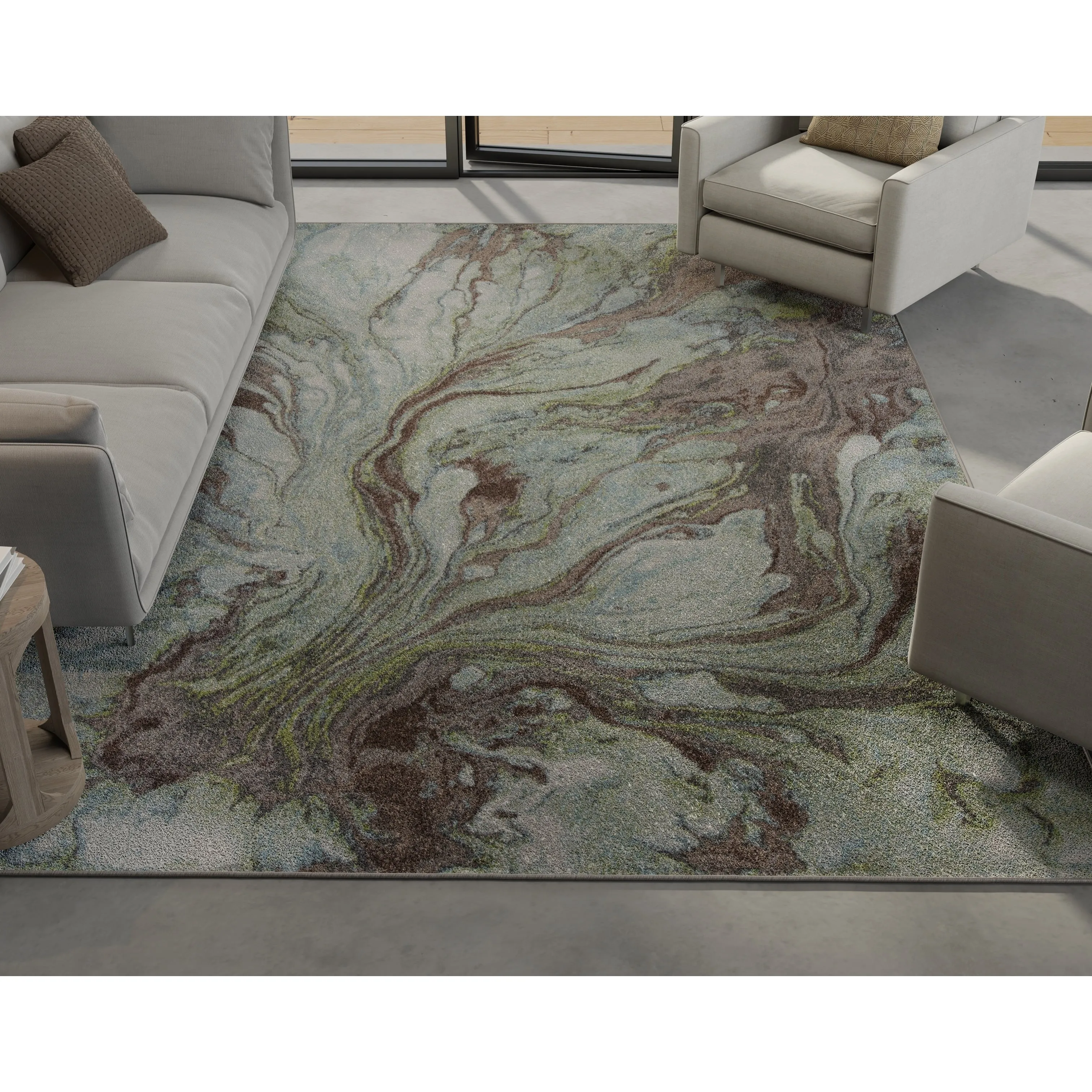 Domani Globe Modern Abstract Pattern Area Rug