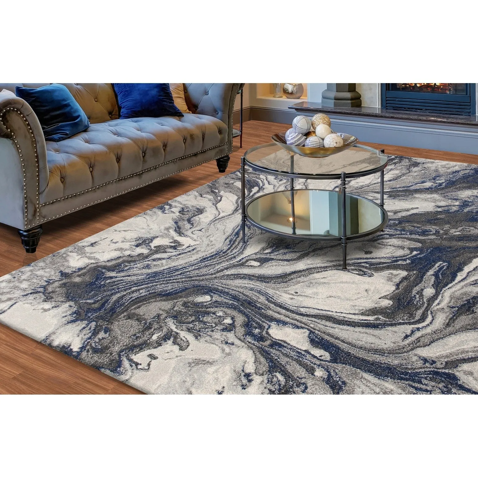 Domani Globe Modern Abstract Pattern Area Rug