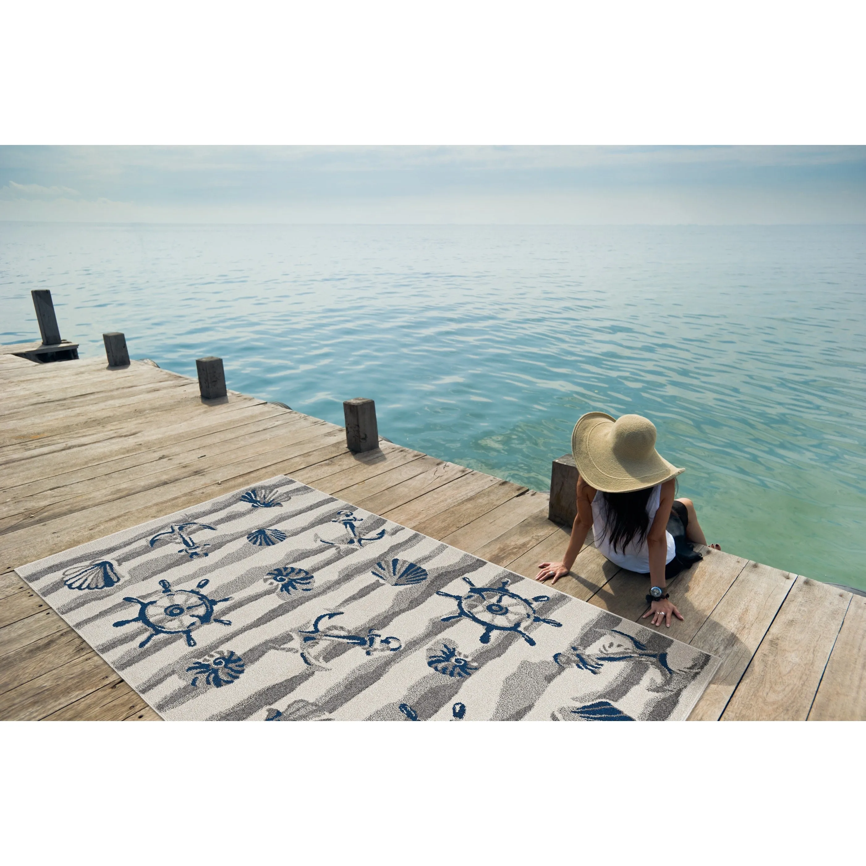 Domani Luxe Nautical Outdoor Area Rug