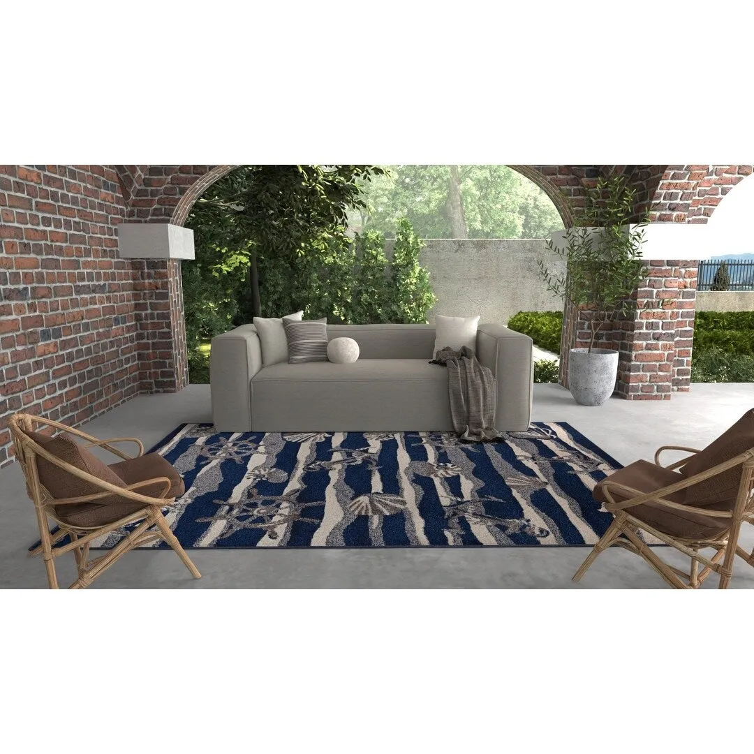 Domani Luxe Nautical Outdoor Area Rug