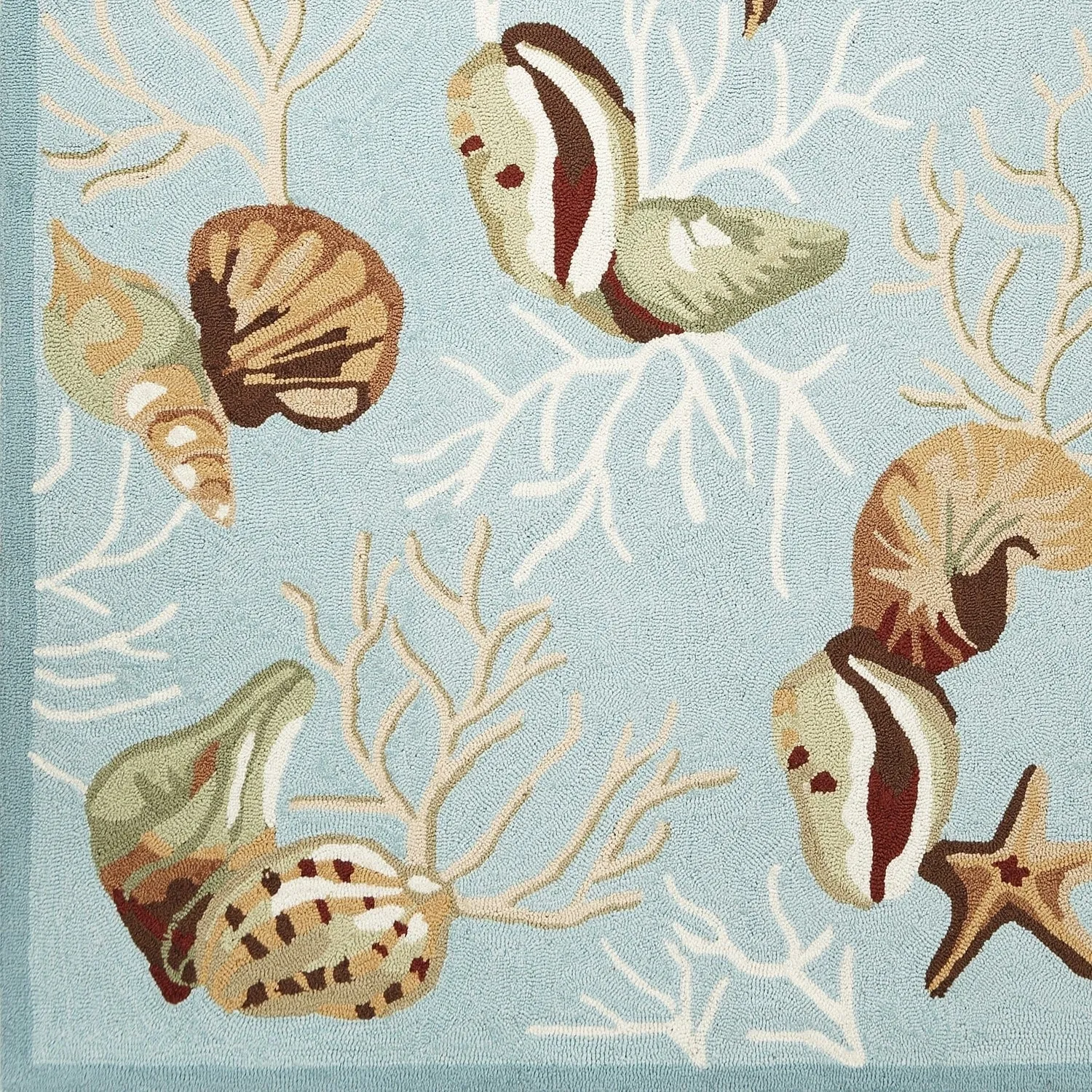Domani Mohana Coral Sea Hand-hooked Area Rug