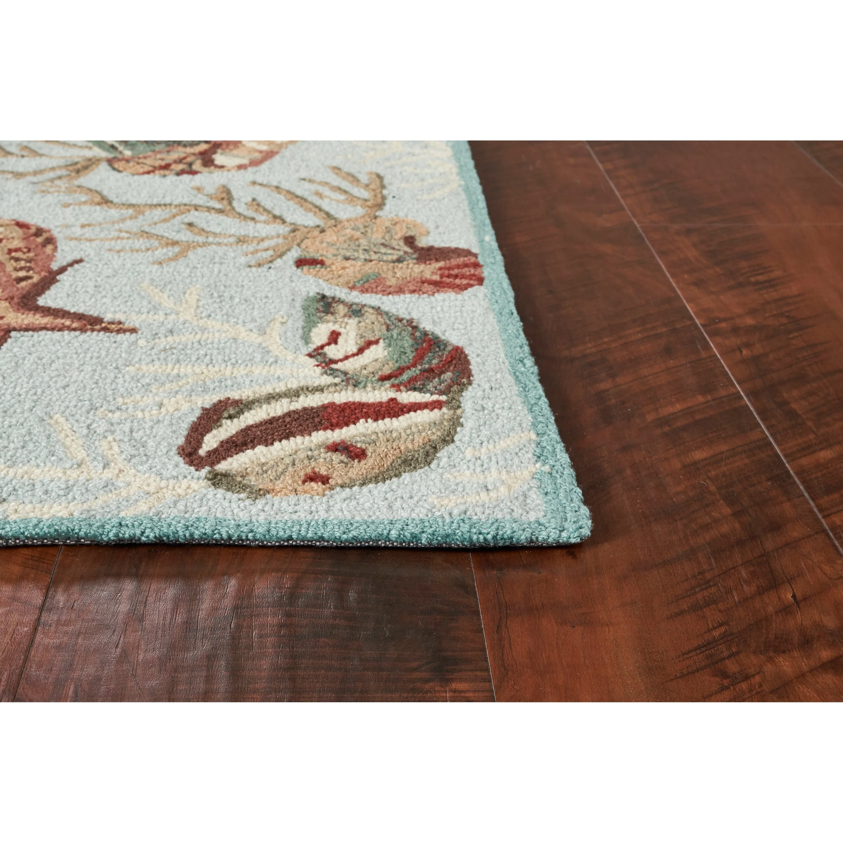 Domani Mohana Coral Sea Hand-hooked Area Rug
