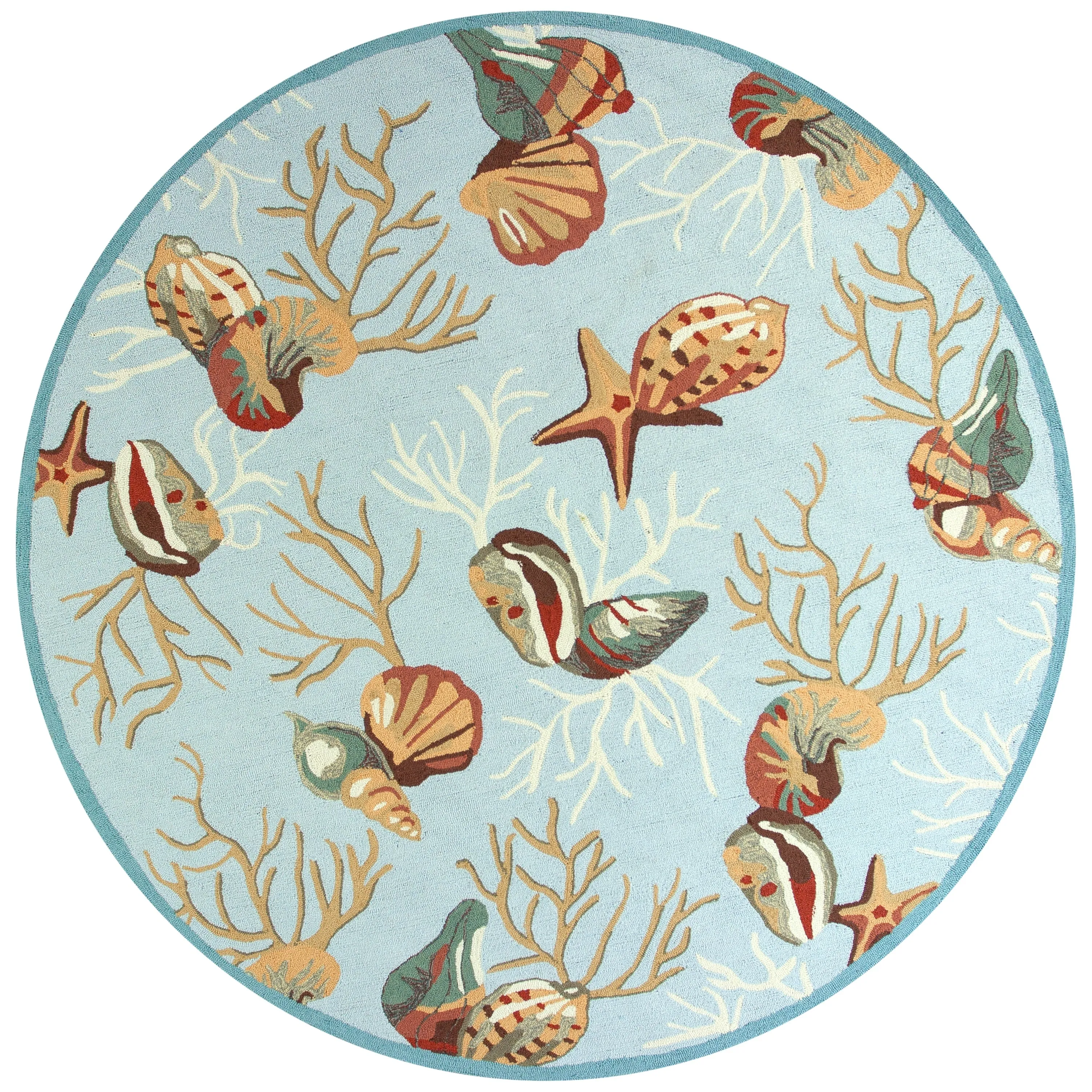 Domani Mohana Coral Sea Hand-hooked Area Rug