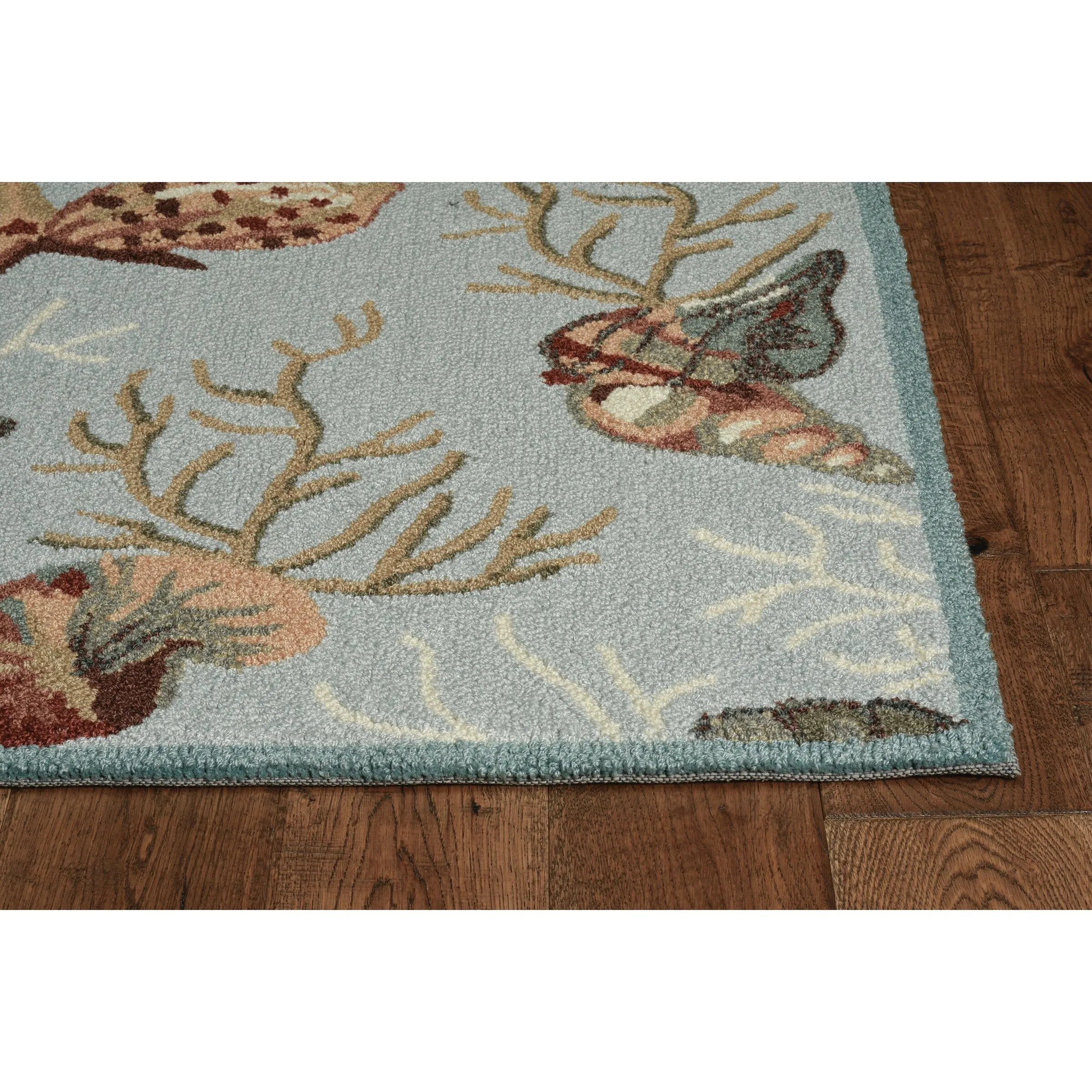 Domani Mohana Coral Sea Hand-hooked Area Rug