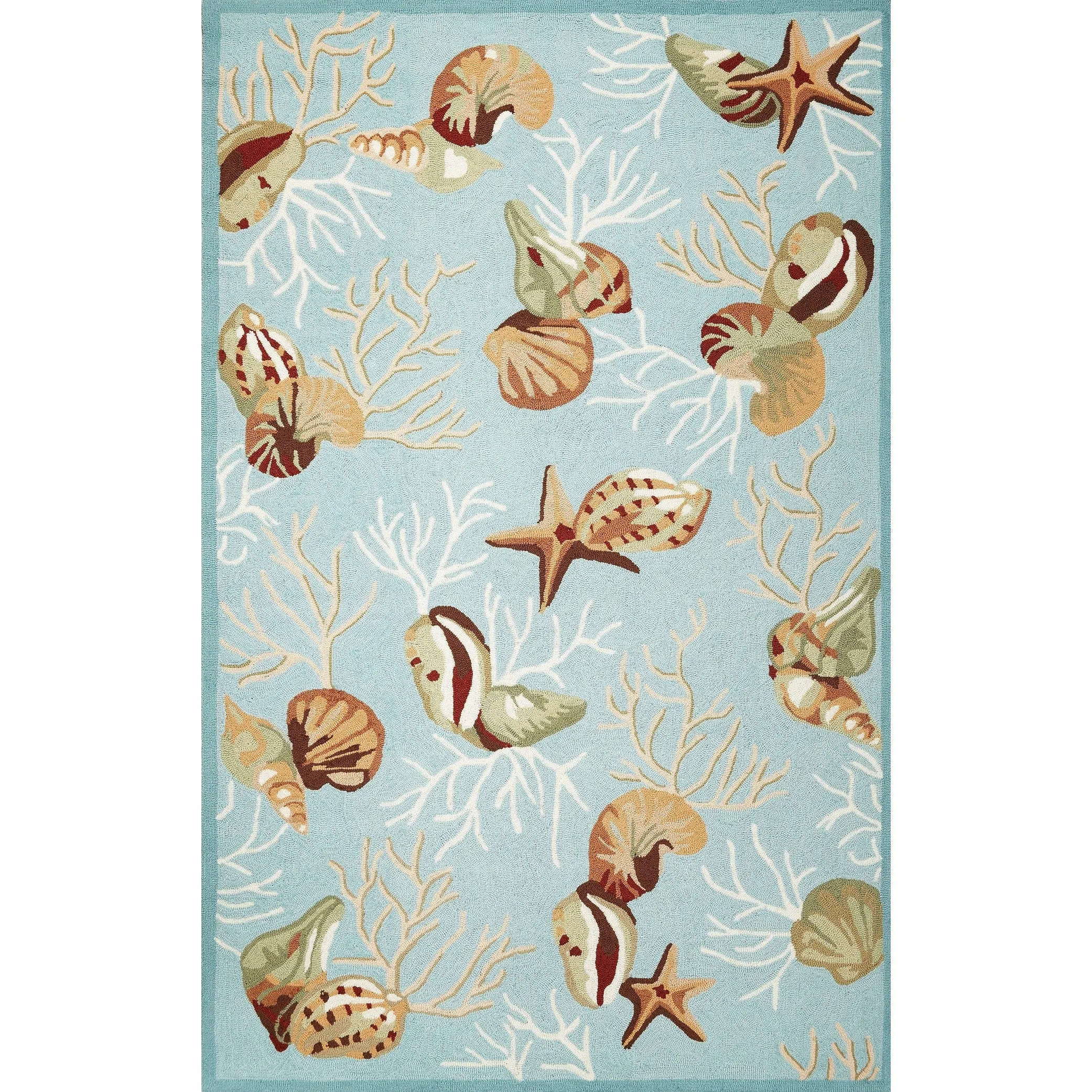 Domani Mohana Coral Sea Hand-hooked Area Rug