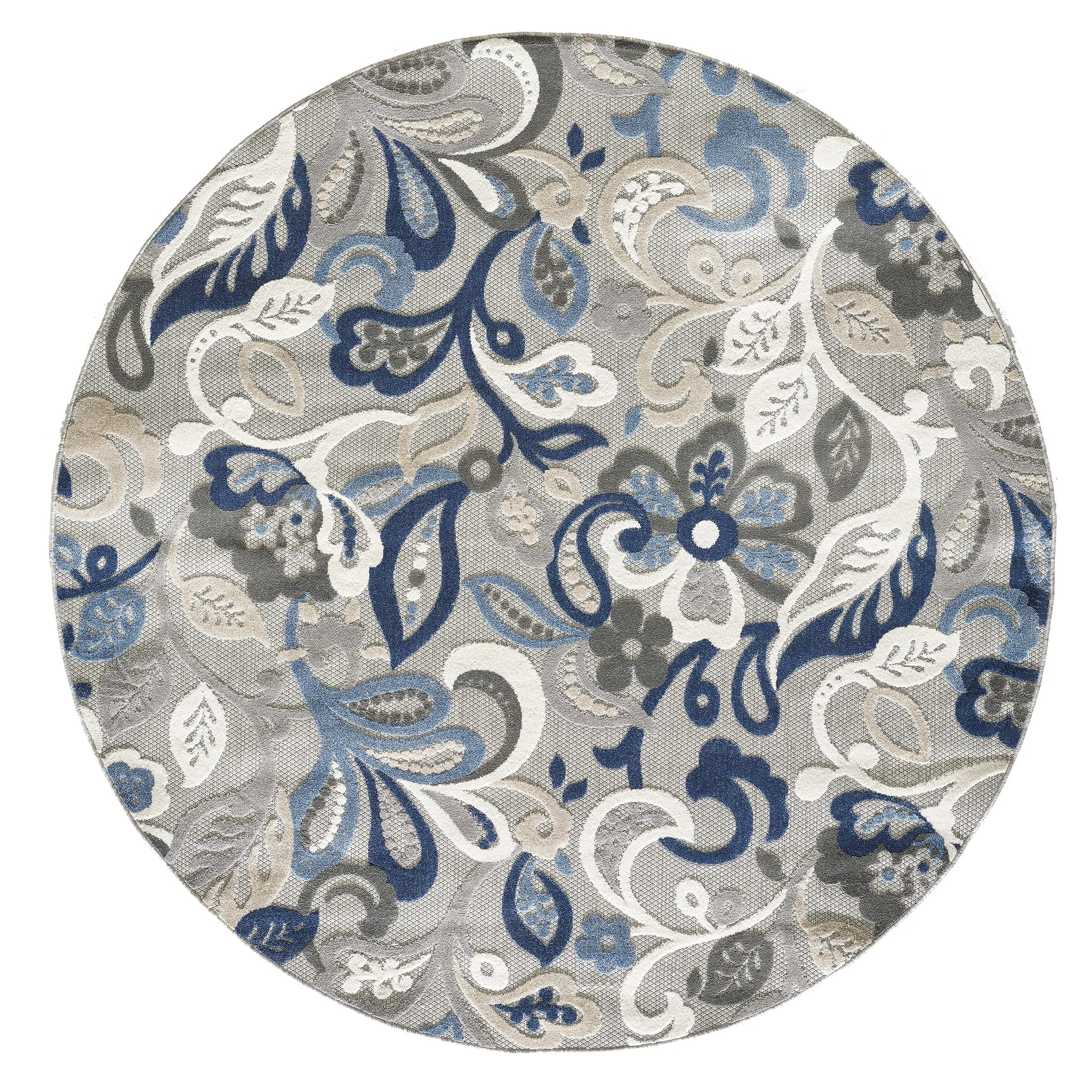 Domani Napa Floral Textured Indoor/ Outdoor Rug
