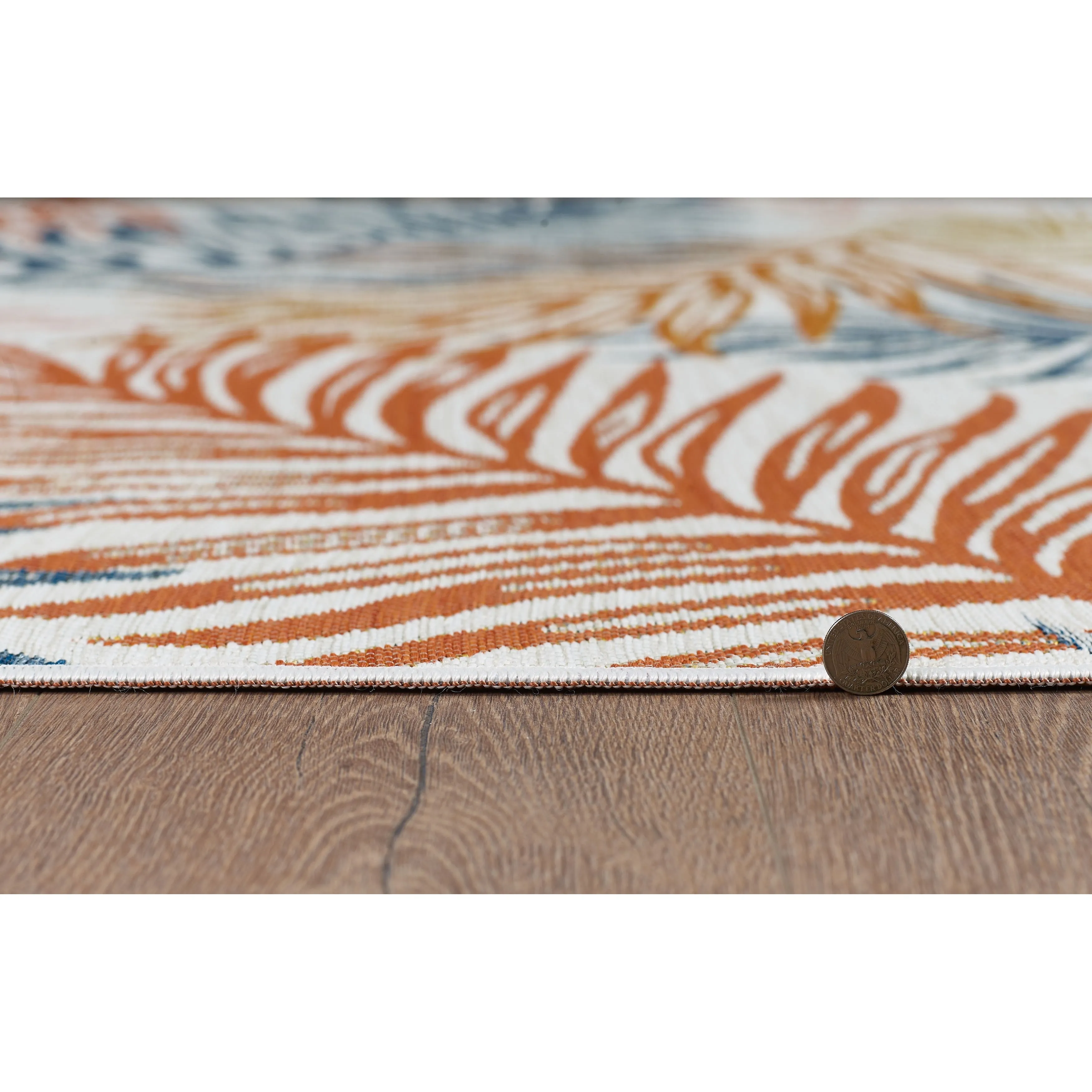 Domani Novarro Palm Beach Tropical Palms Reversible Indoor / Outdoor Area Rug