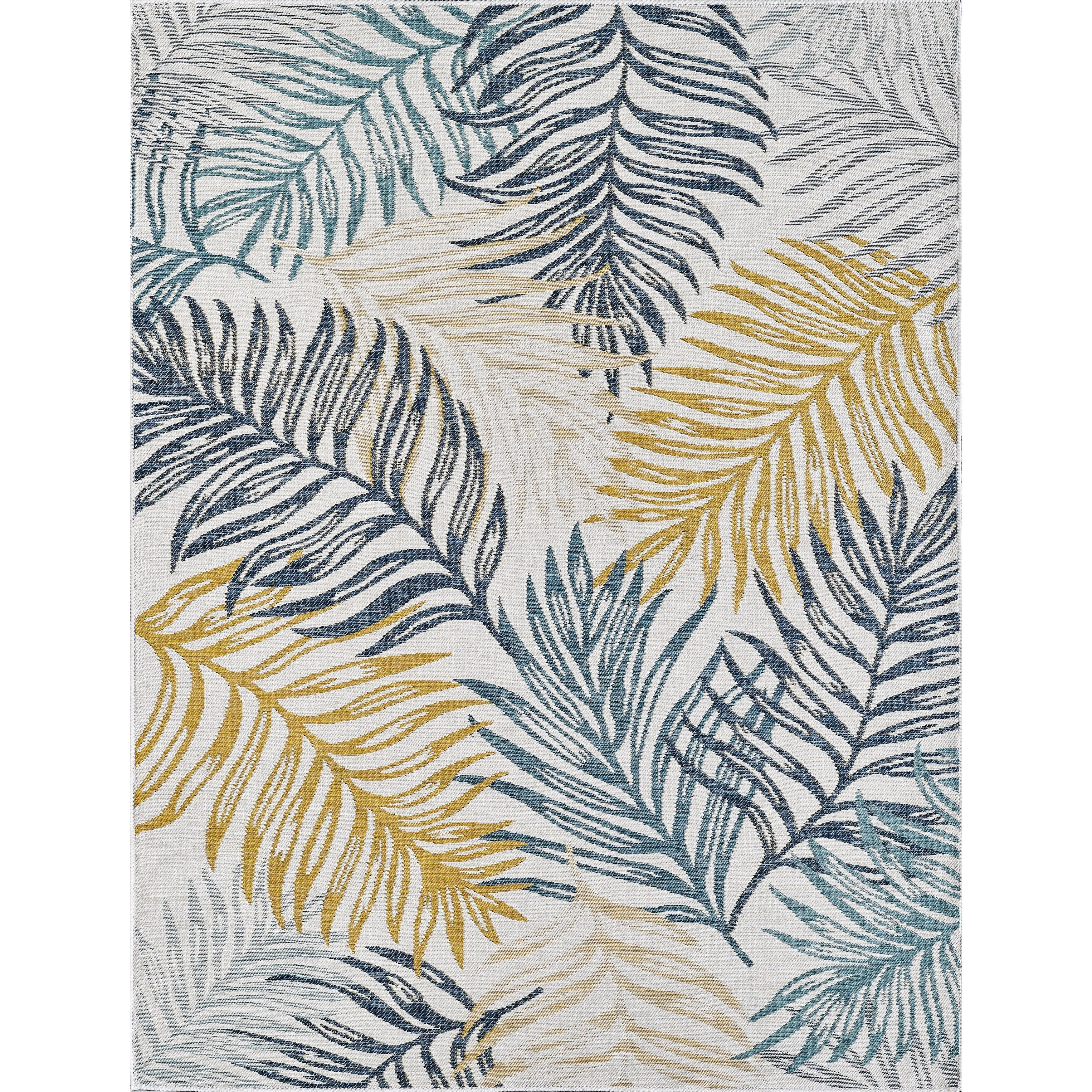 Domani Novarro Palm Beach Tropical Palms Reversible Indoor / Outdoor Area Rug