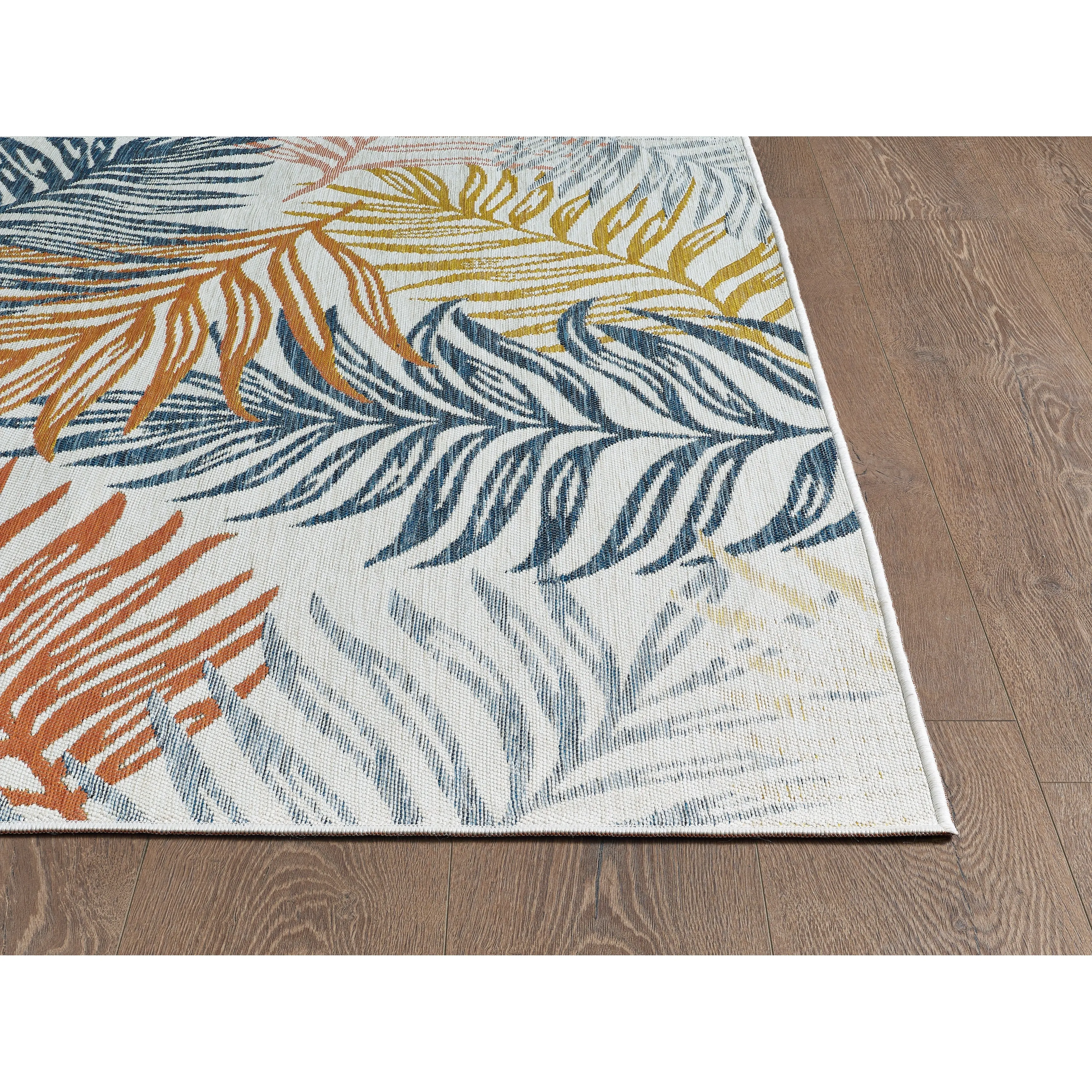 Domani Novarro Palm Beach Tropical Palms Reversible Indoor / Outdoor Area Rug
