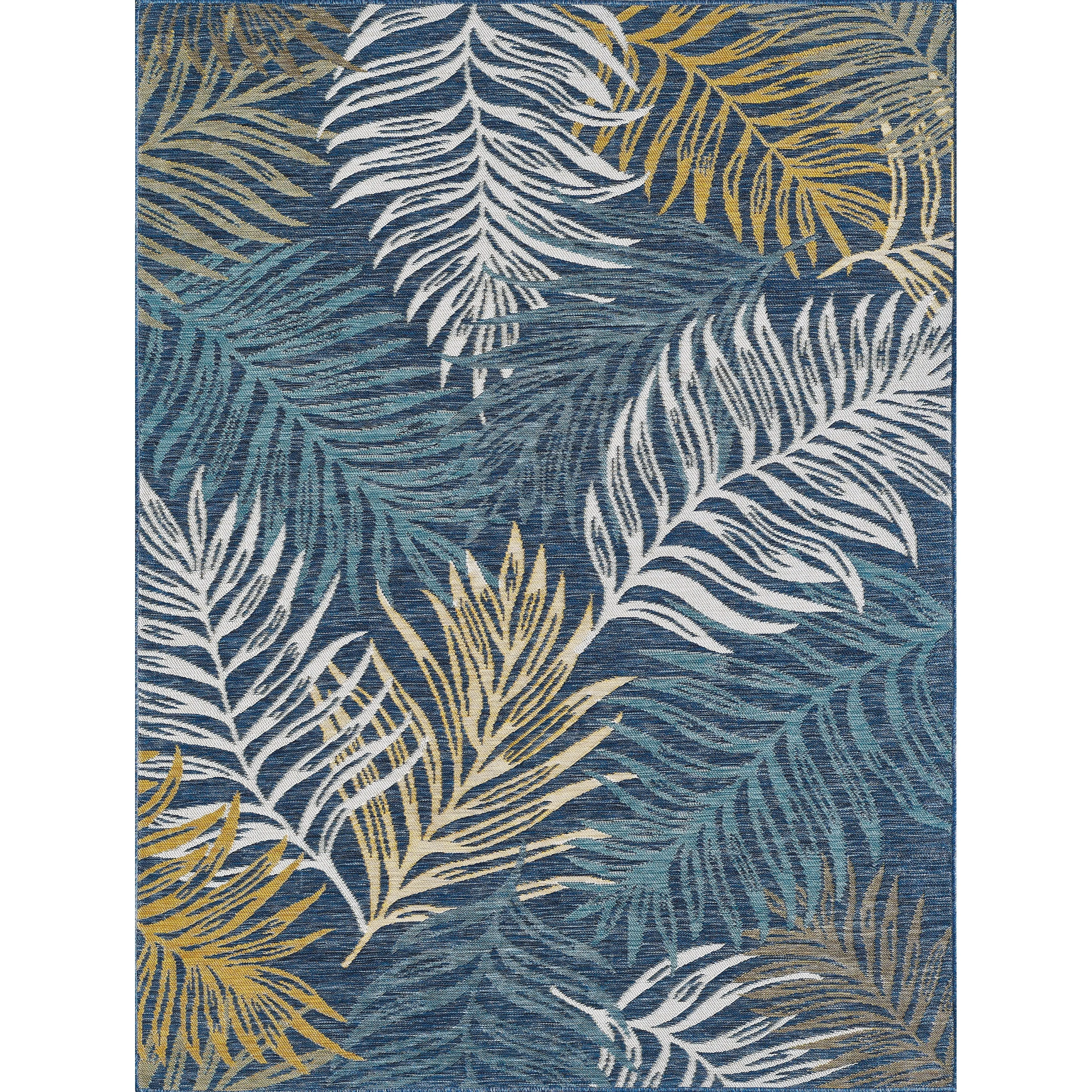 Domani Novarro Palm Beach Tropical Palms Reversible Indoor / Outdoor Area Rug