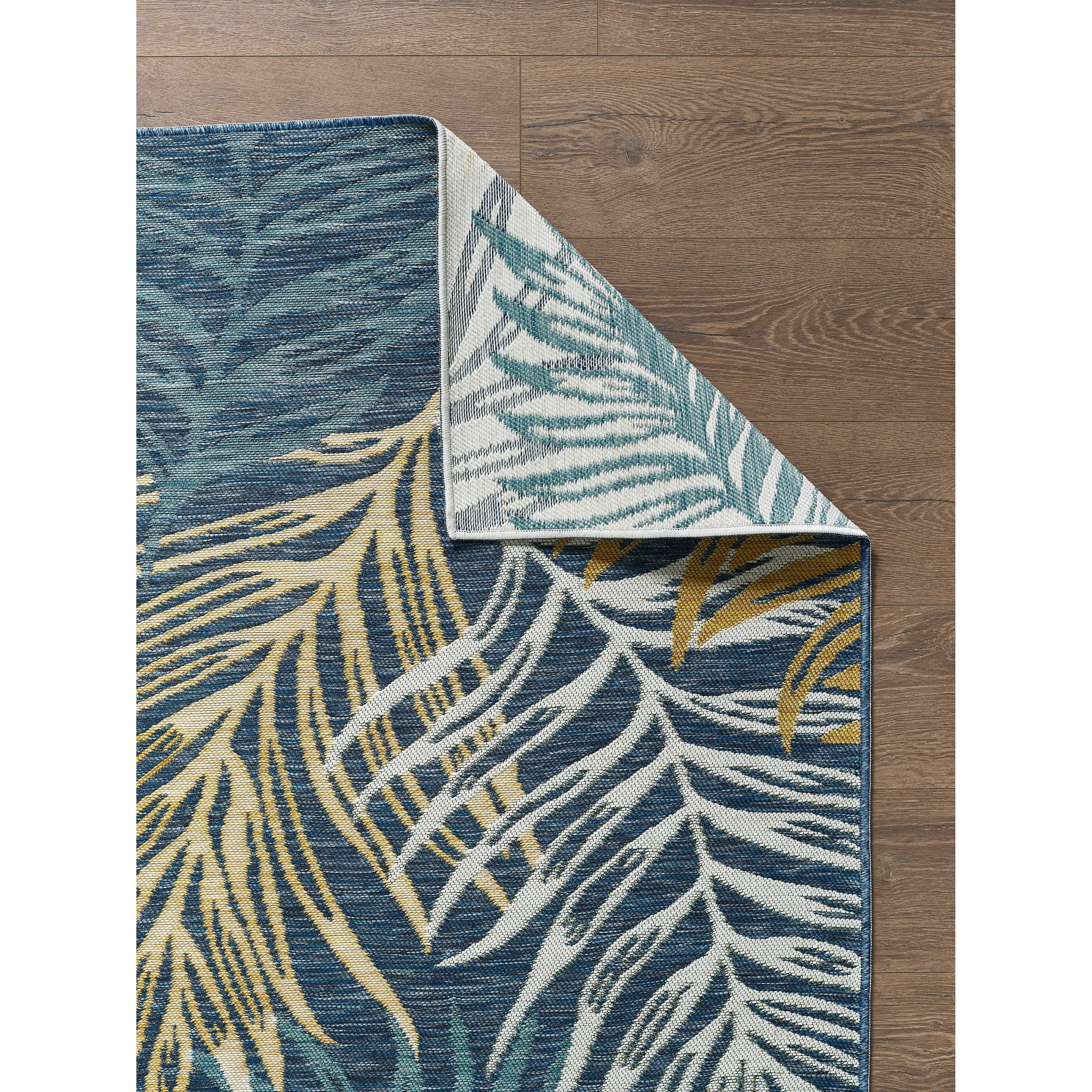 Domani Novarro Palm Beach Tropical Palms Reversible Indoor / Outdoor Area Rug