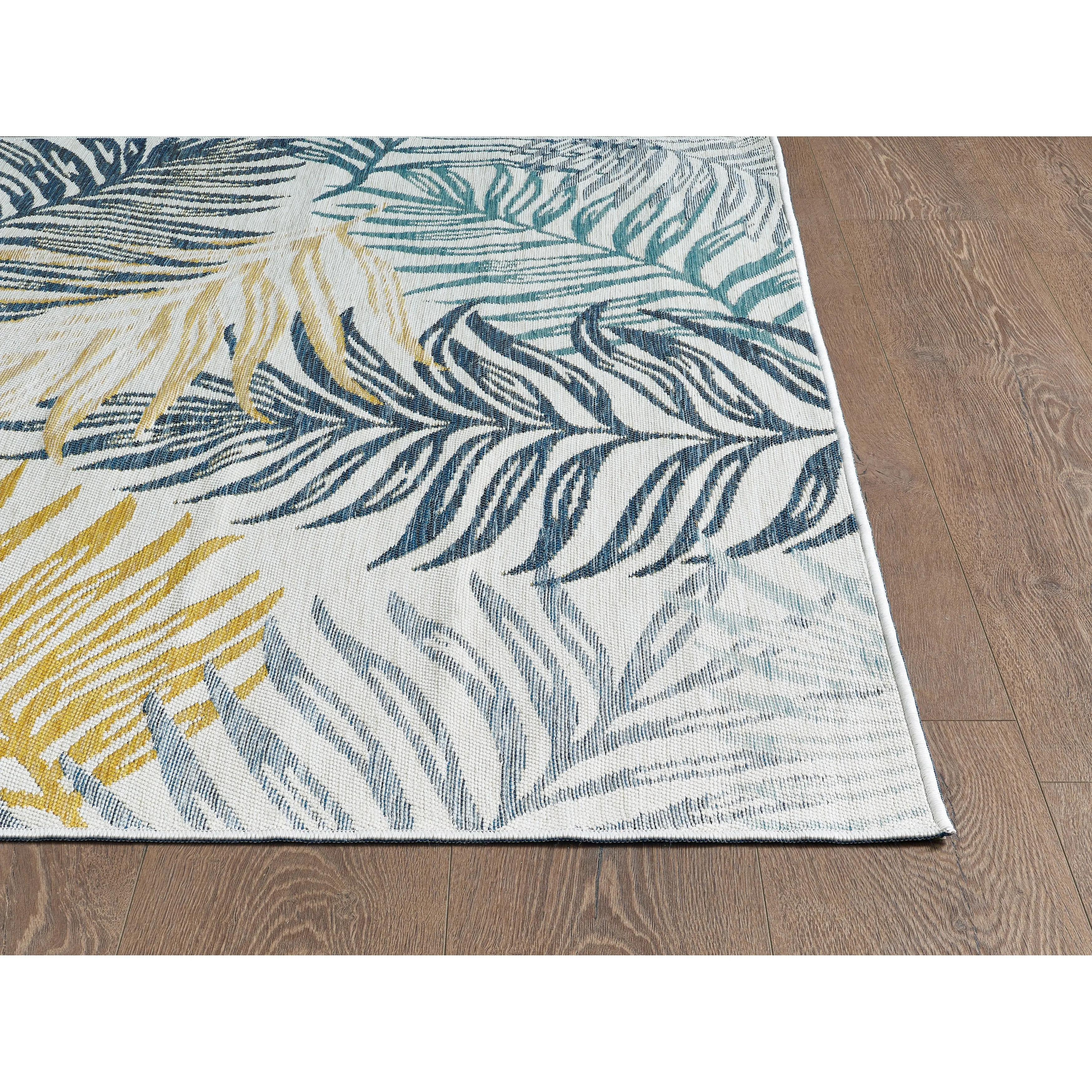 Domani Novarro Palm Beach Tropical Palms Reversible Indoor / Outdoor Area Rug