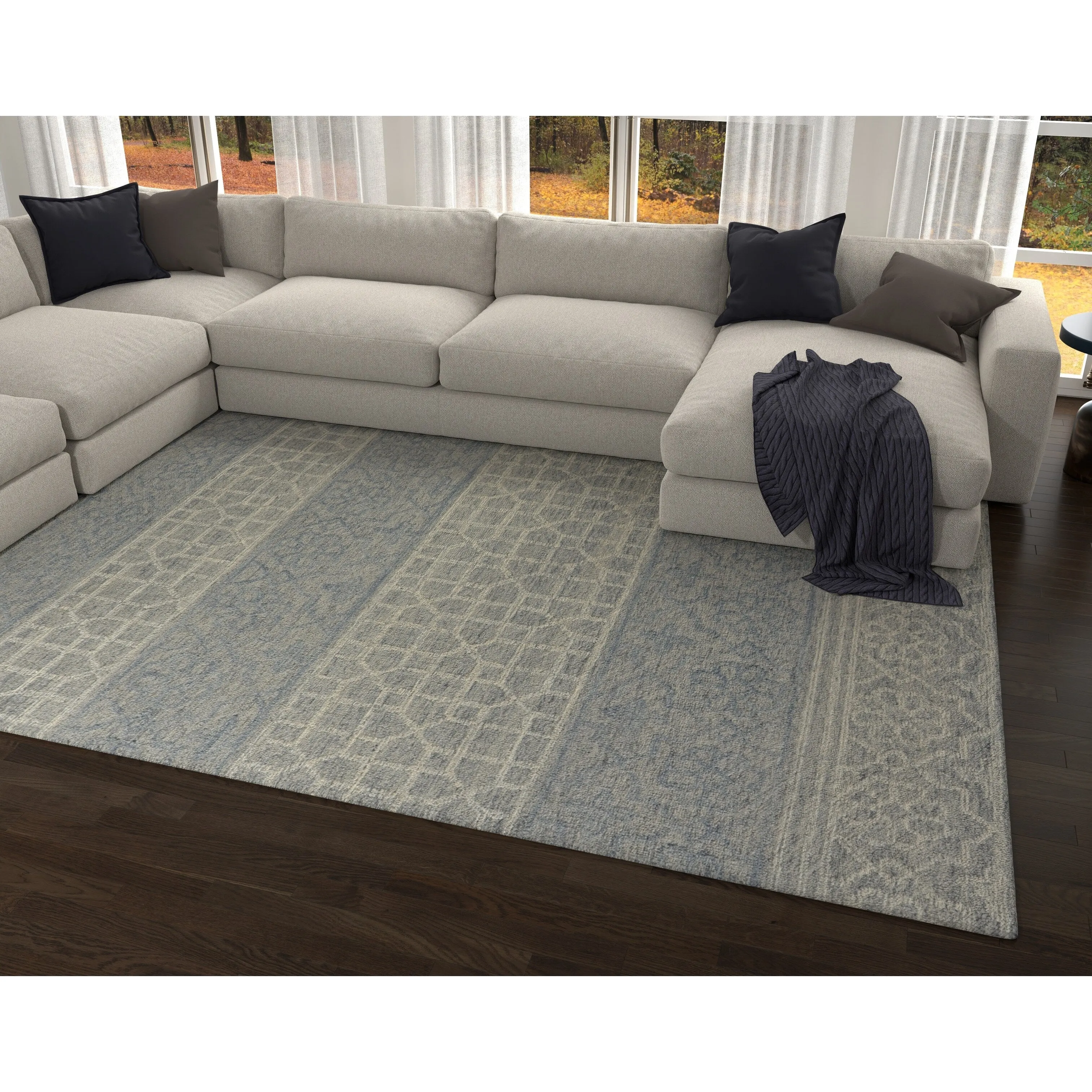 Domani Ridge Modern Mosaic Area Rug