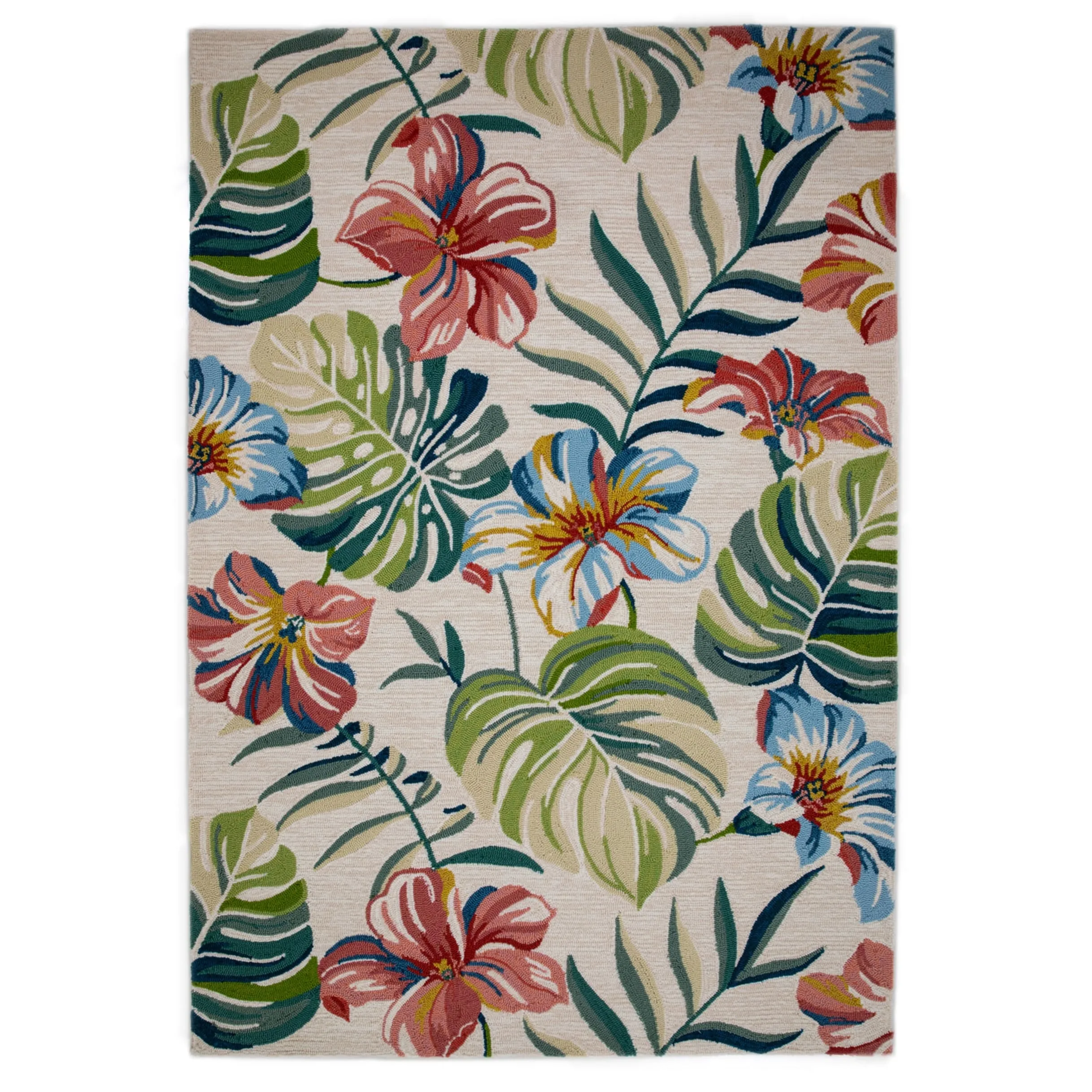 Domani Trails Hand-Made Indoor / Outdoor Tropical Palms Area Rug