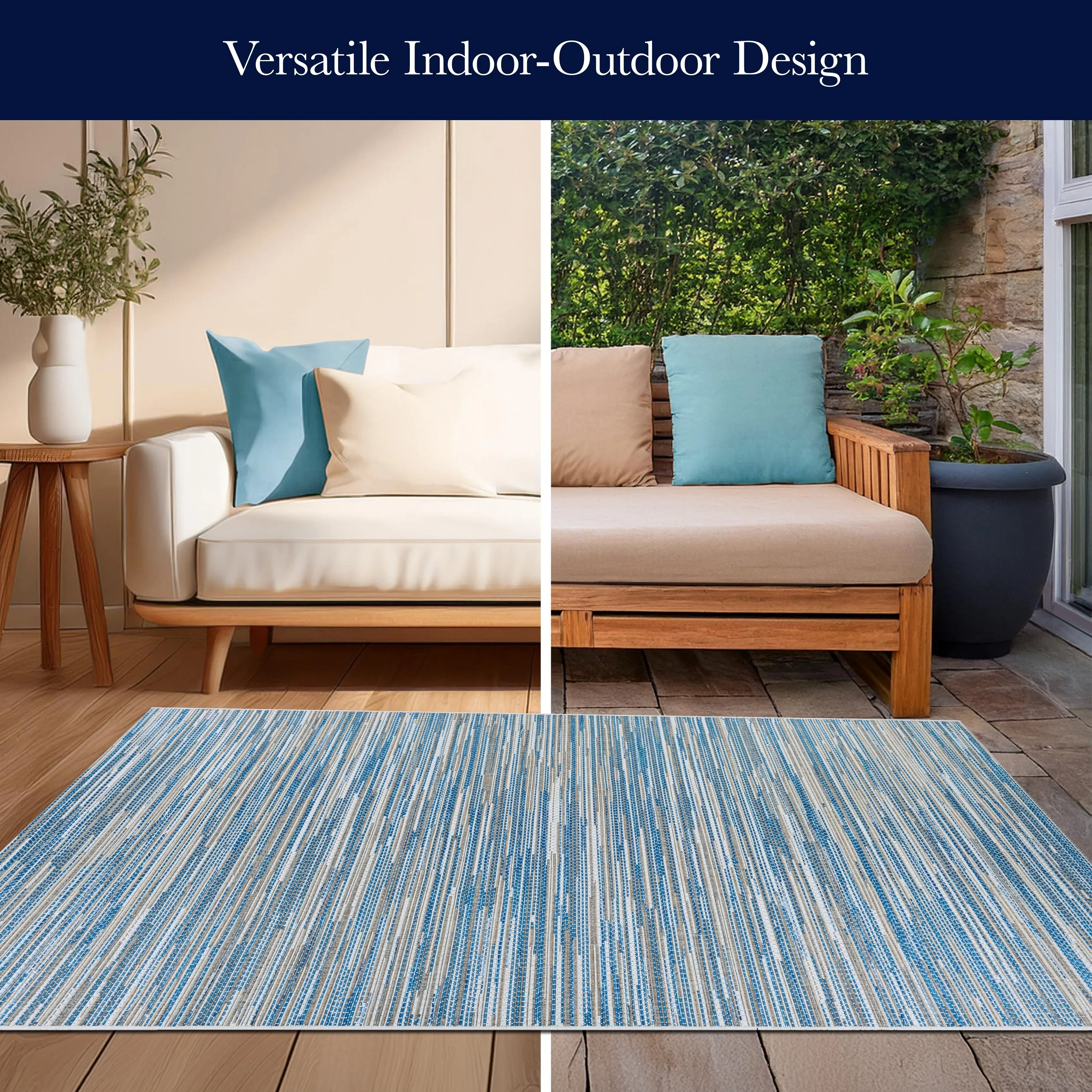 Dream Decor Rugs Carriage House Stria Indoor Outdoor Area Rug