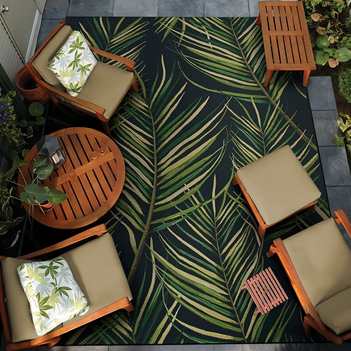 Dream Decor Rugs Gelato Grove Gray Green Indoor Outdoor Area Rug