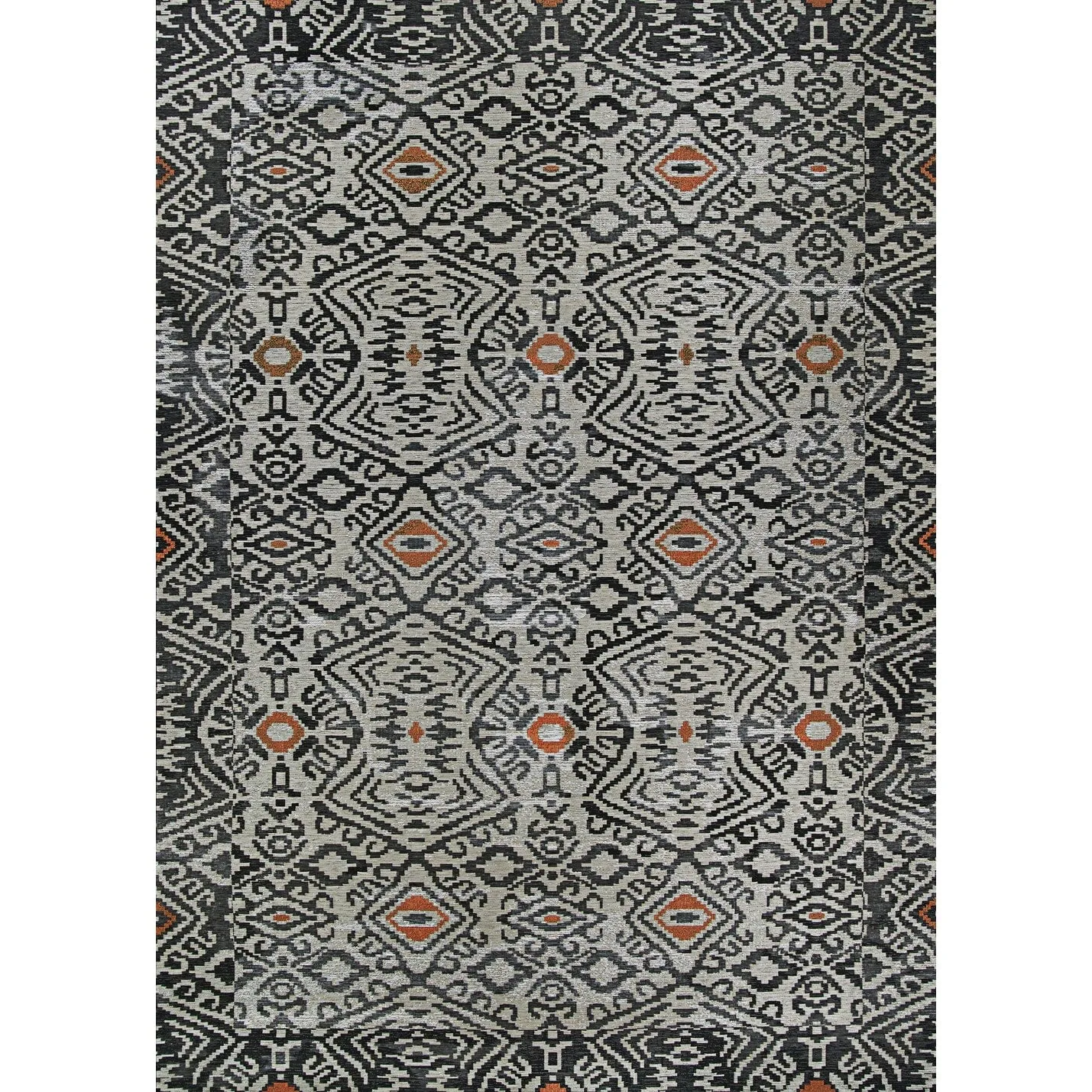 Dream Decor Rugs Gelato Sandawe Black Dark Gray Outdoor Area Rug